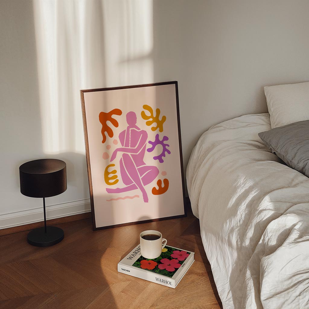 Abstracte Vrouwelijke Kunstposter-WallArtistic