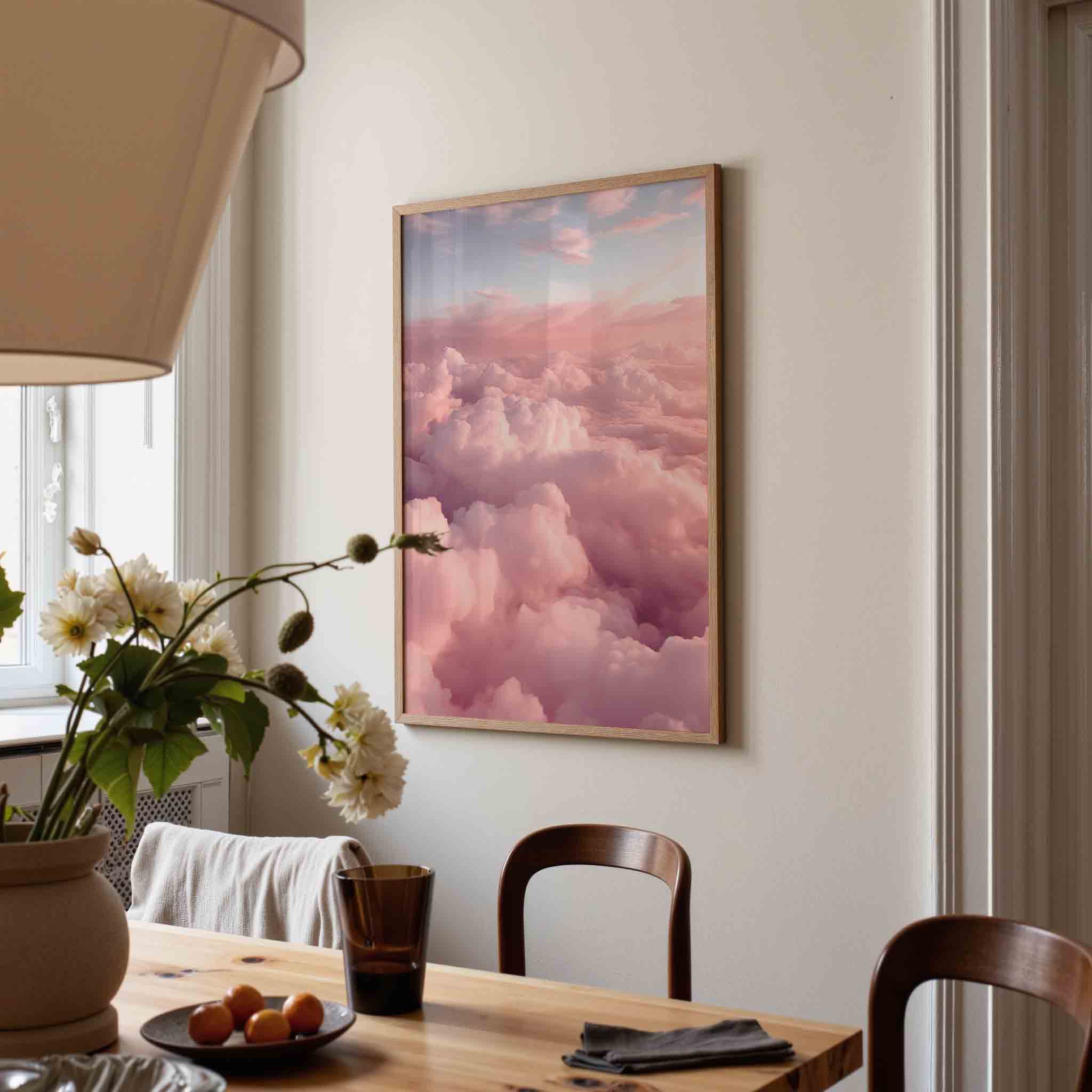 Roze wolken Poster