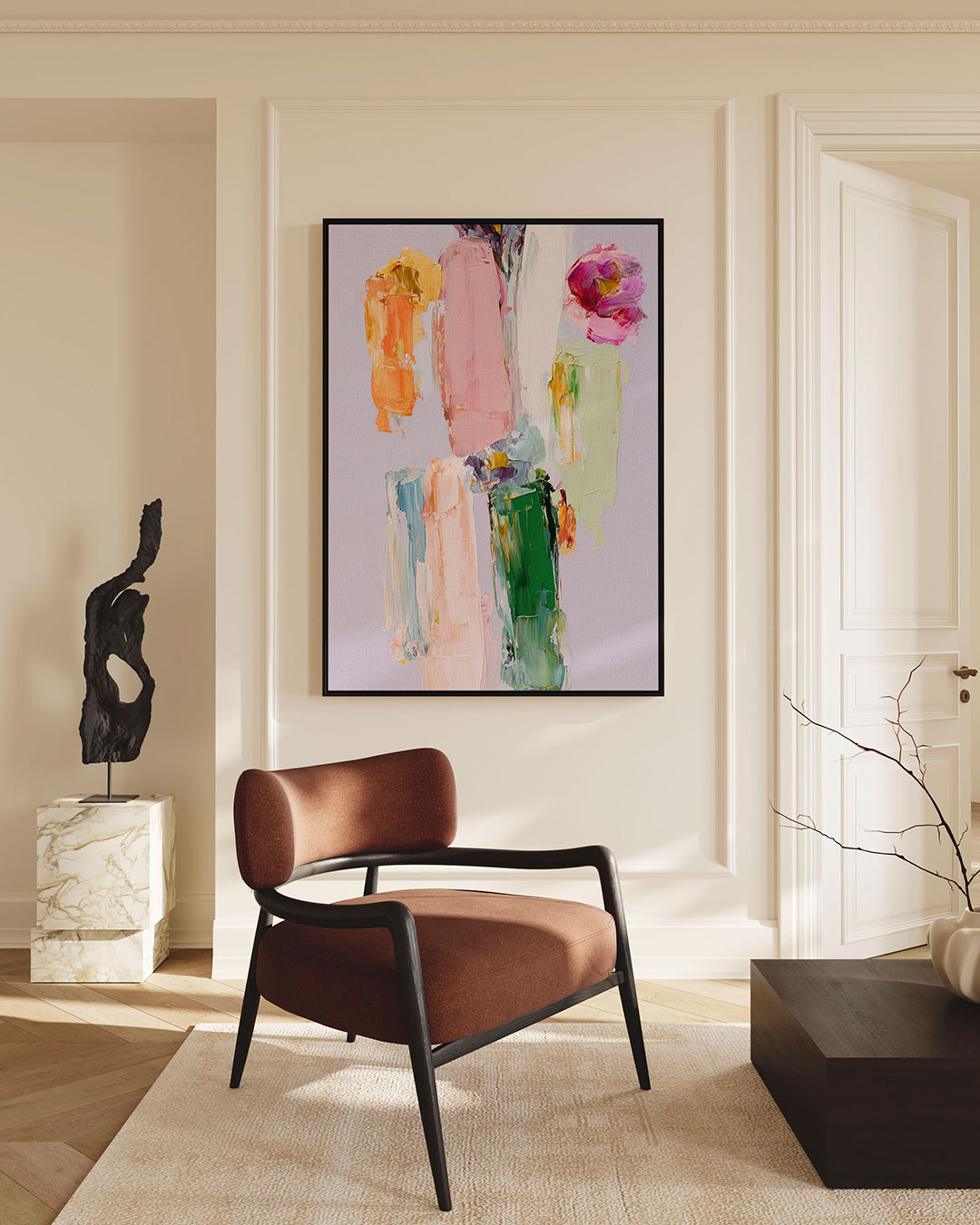 Kleurrijke compositie Kunstwerk