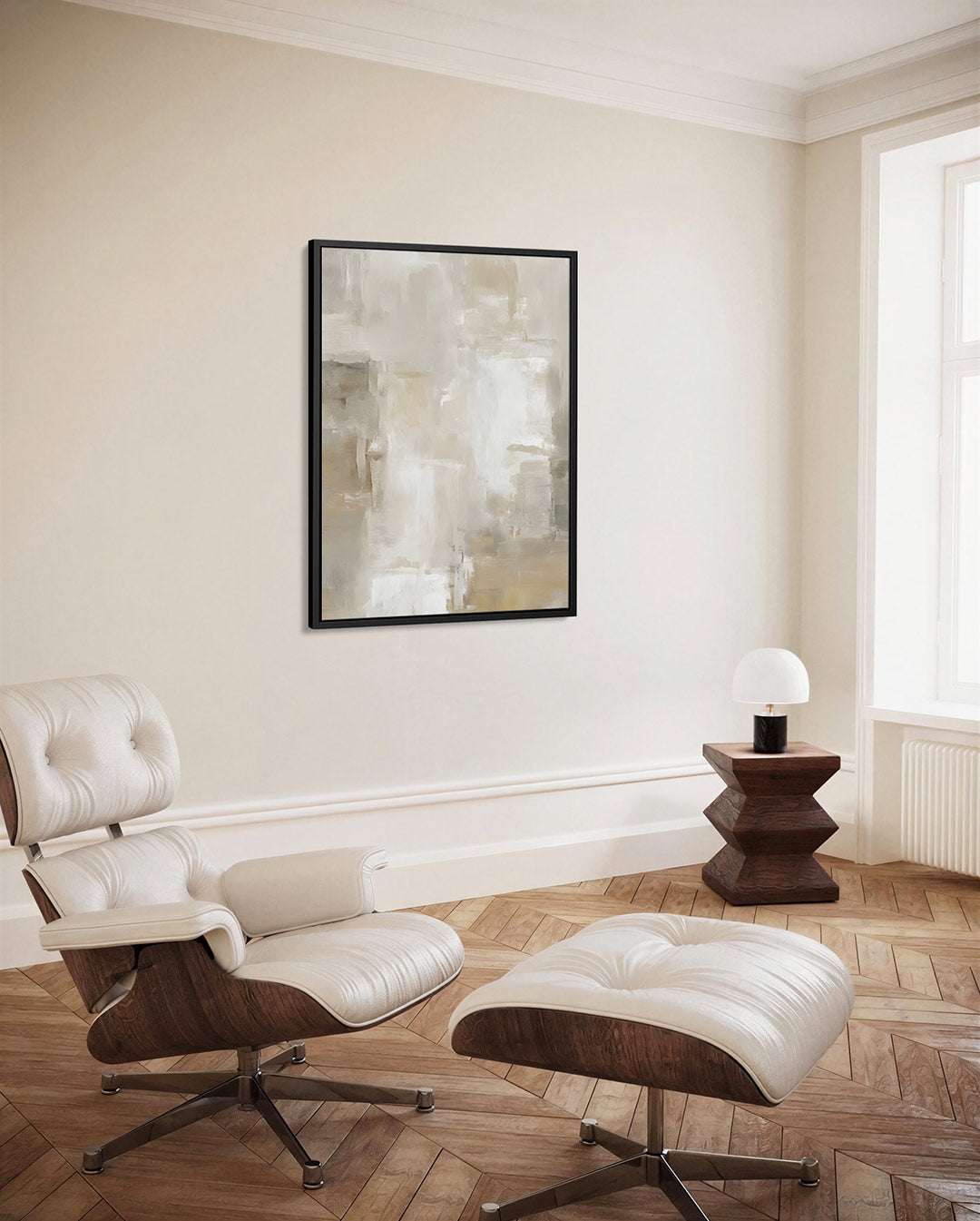 Zachte neutrale vormen Kunstwerk