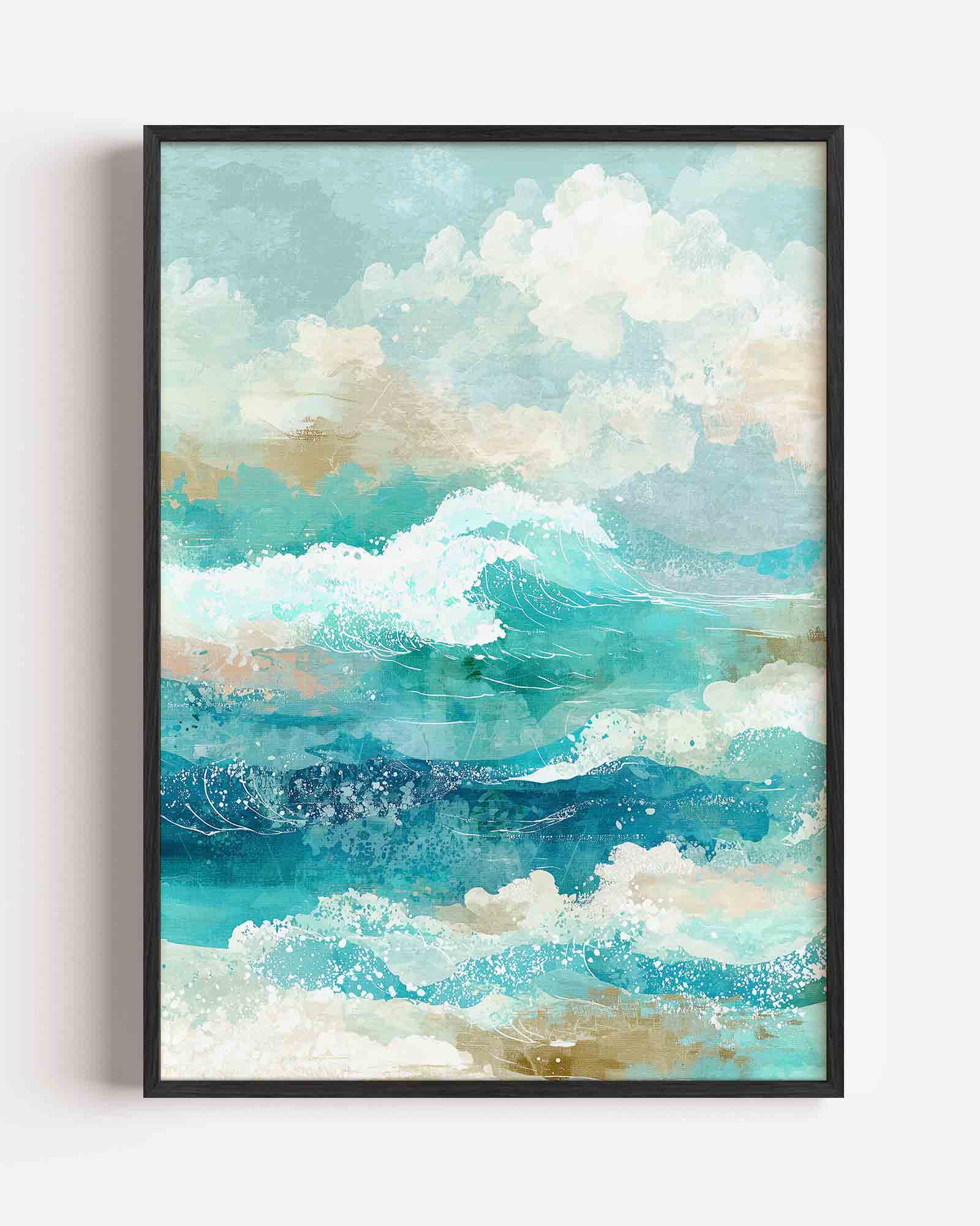 Golven en wolken Poster