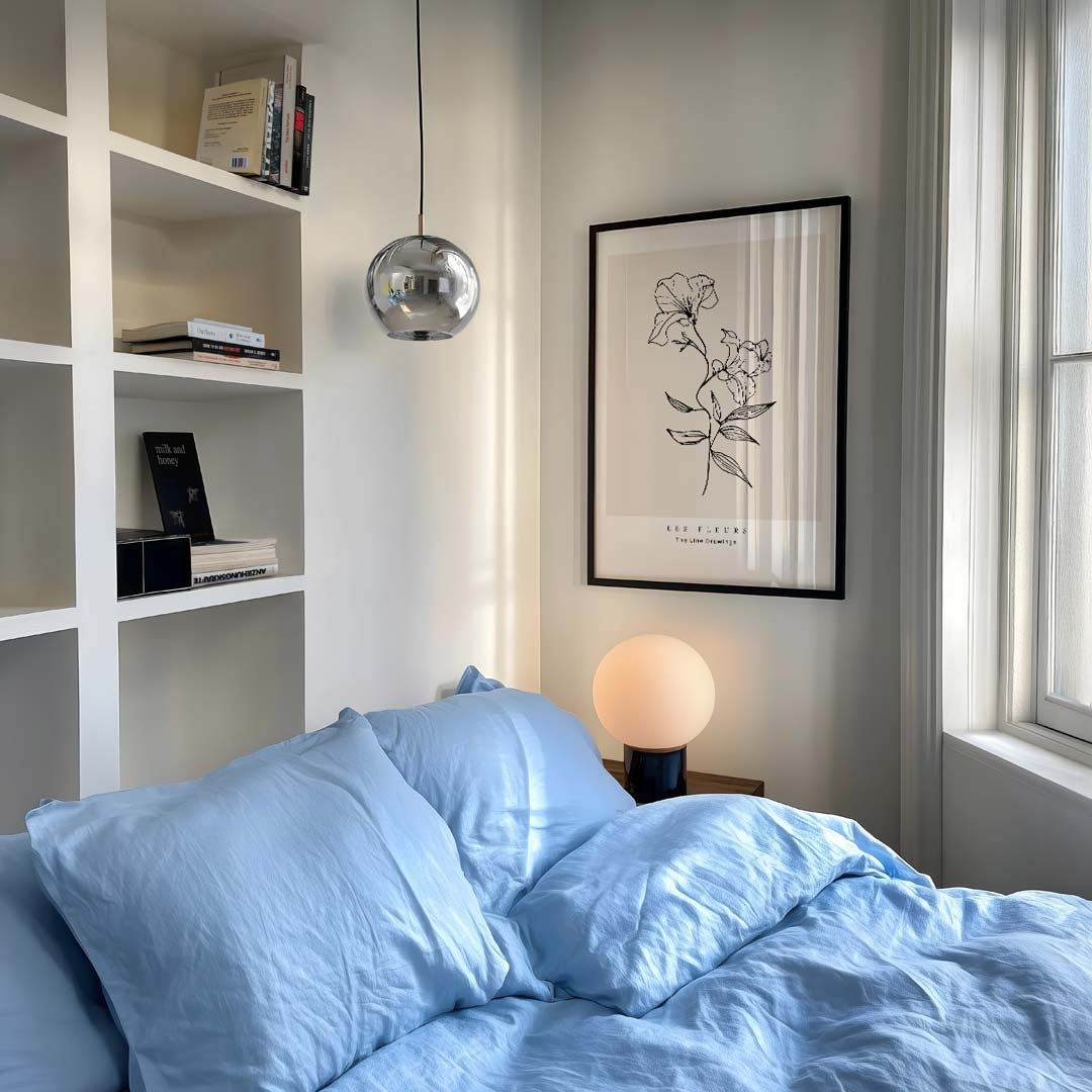 Minimalistische Bloemenlijntekening Poster-WallArtistic