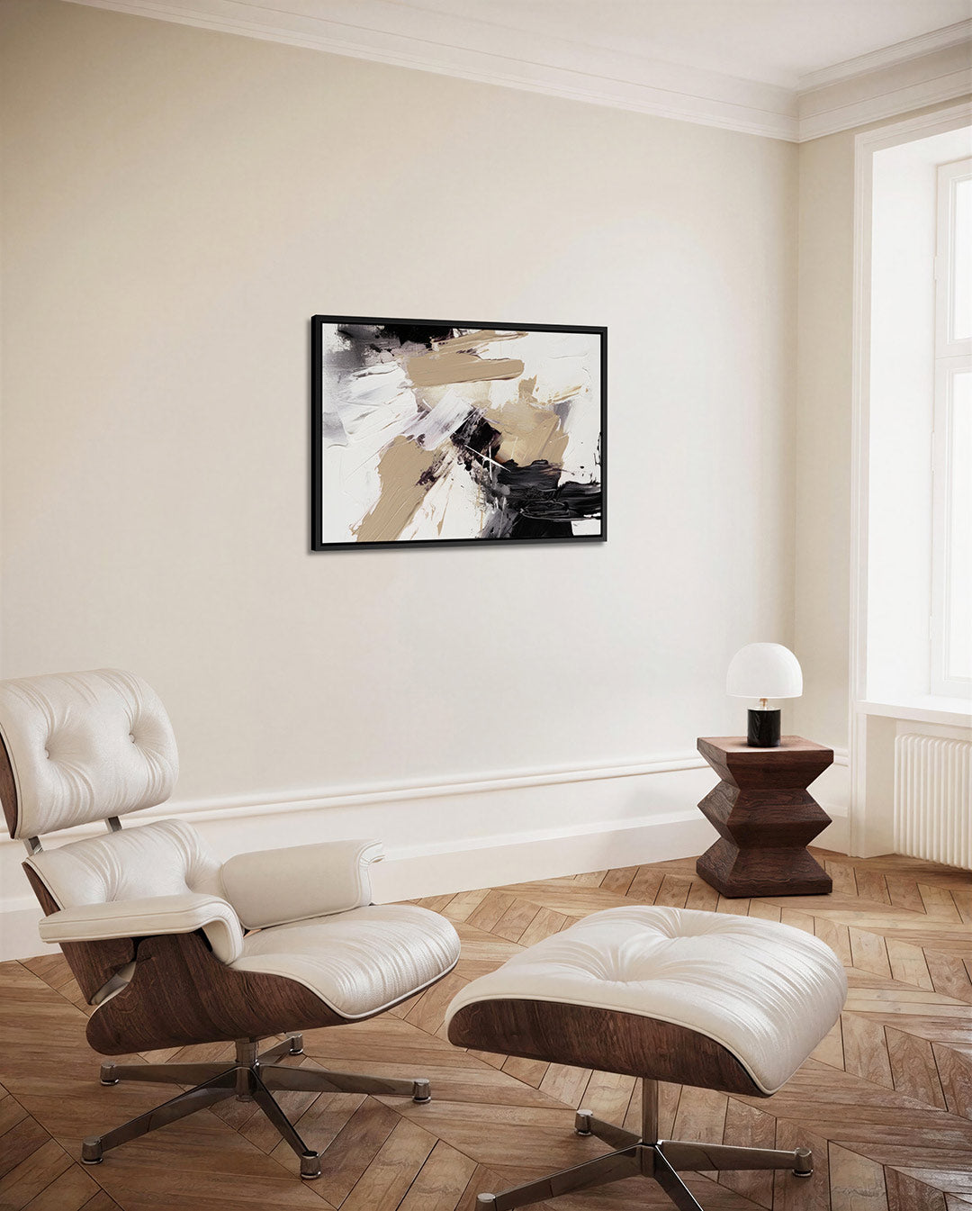 Dynamische penseelstreken Kunstwerk