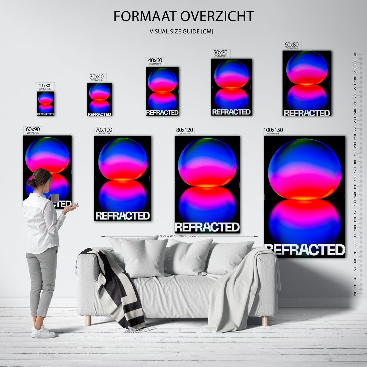 Refracted sphere Poster