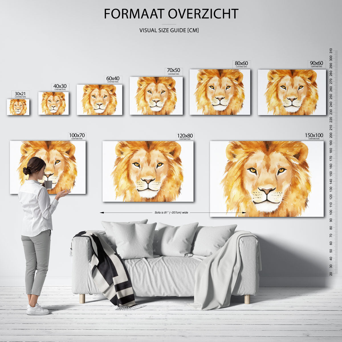 Leeuw portret Poster