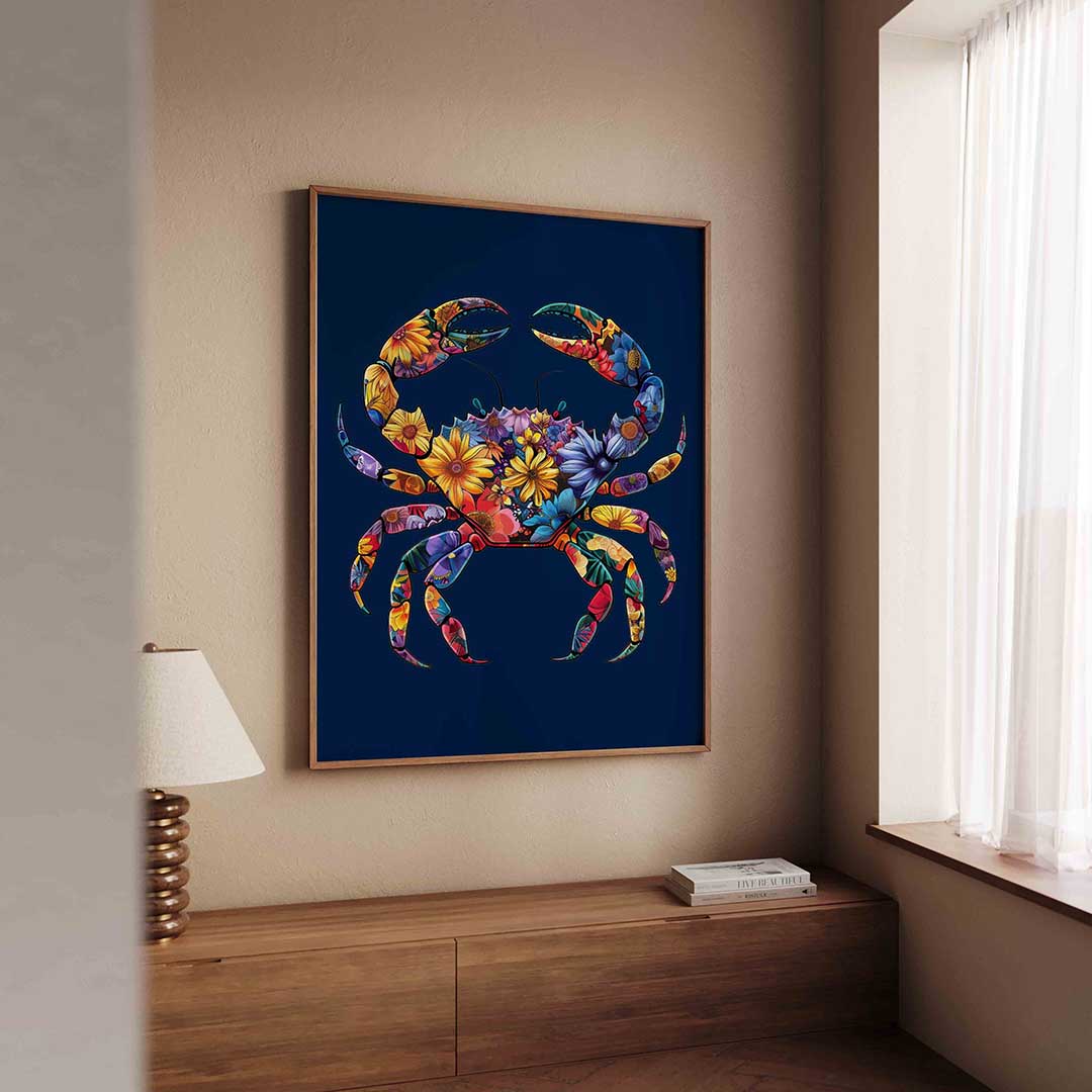 Bloemenkrab Poster