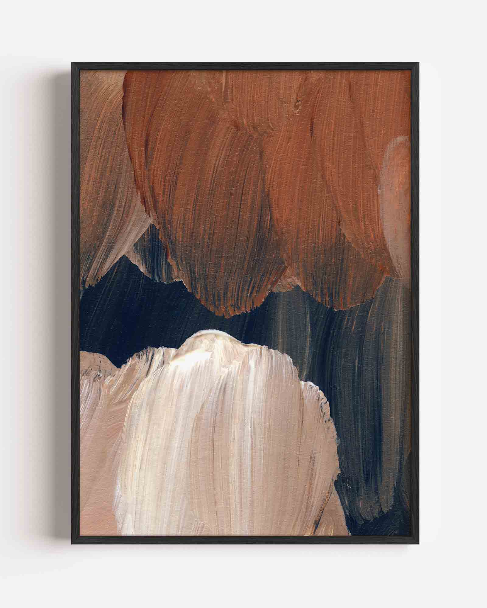 Abstracte penseelstreken Poster