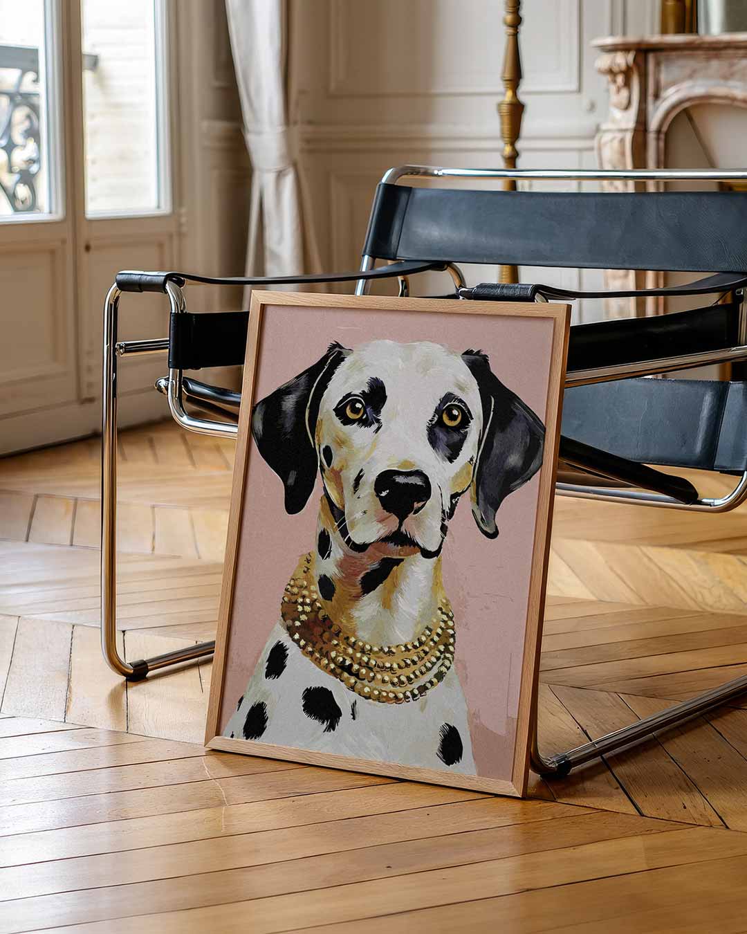 Stijlvolle Dalmatier Portret Poster-WallArtistic