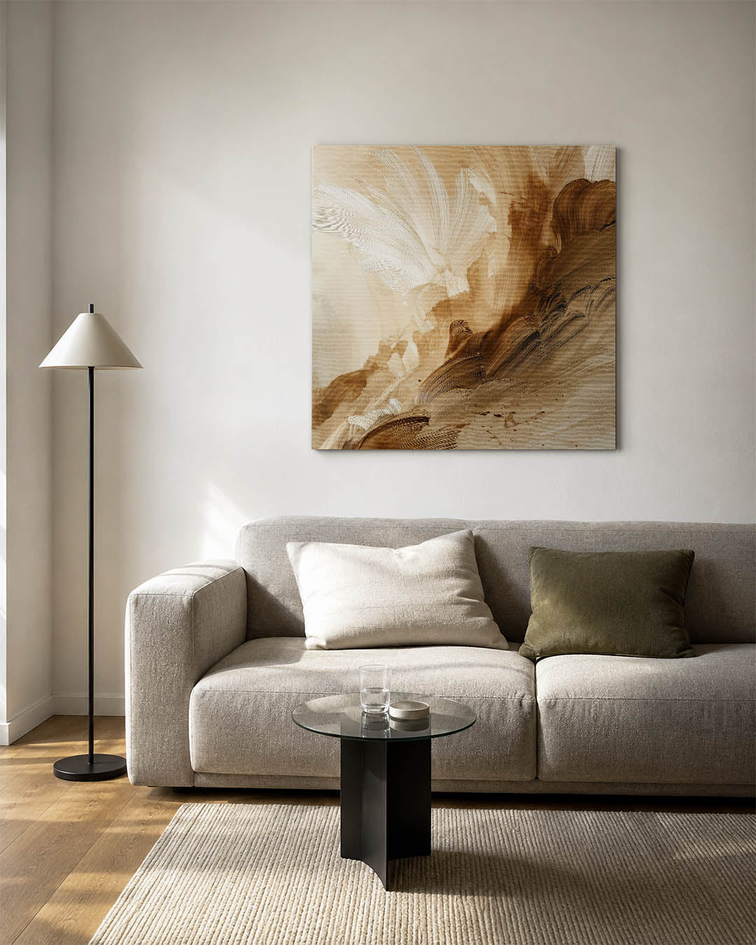 Organische borstelslag Kunstwerk