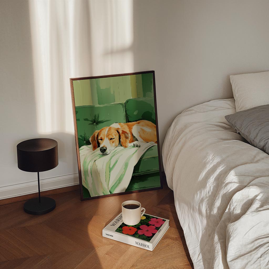 Slaapkamergezelschap: Schattige Hond Poster-WallArtistic