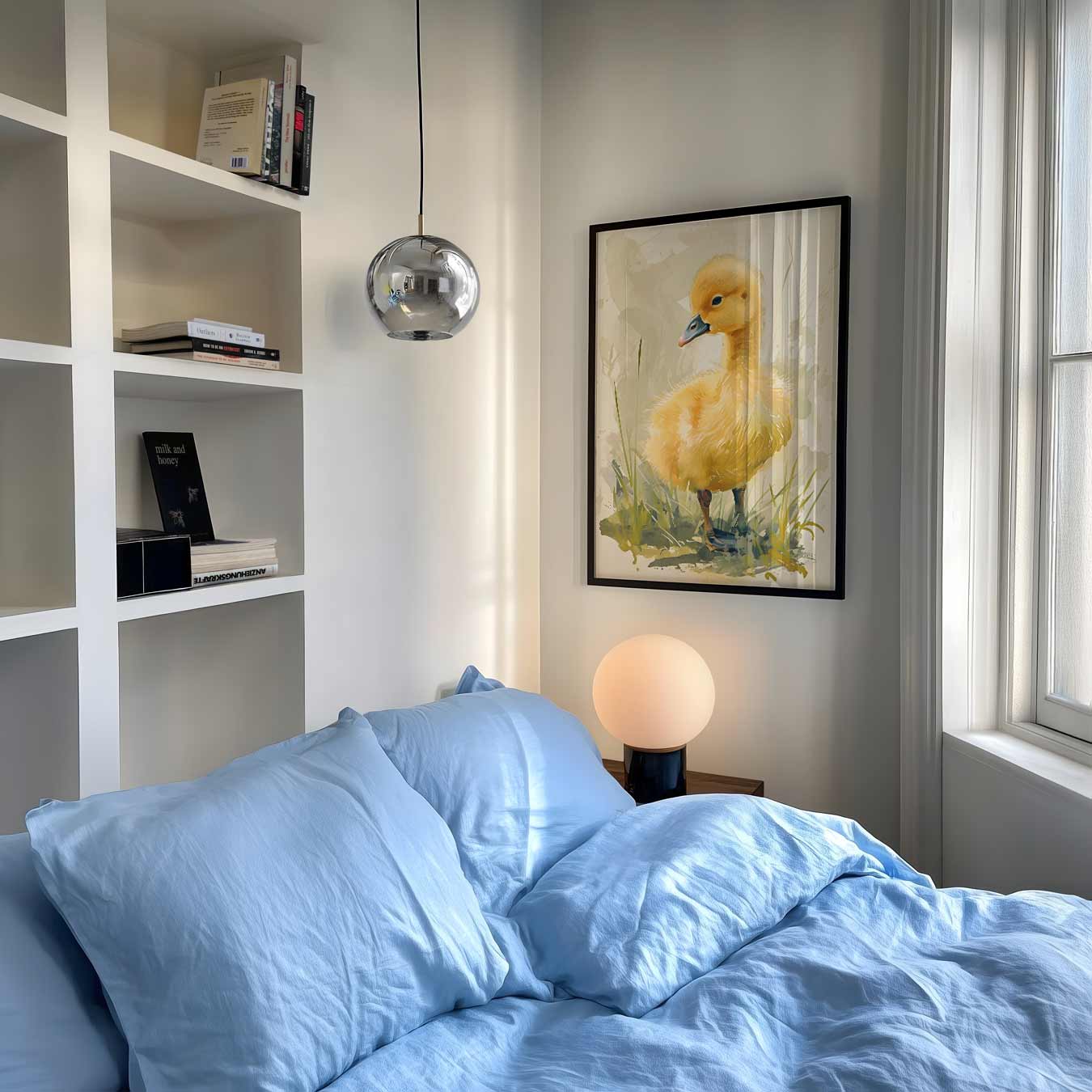 Schattige Eendekuiken Illustratie Poster-WallArtistic