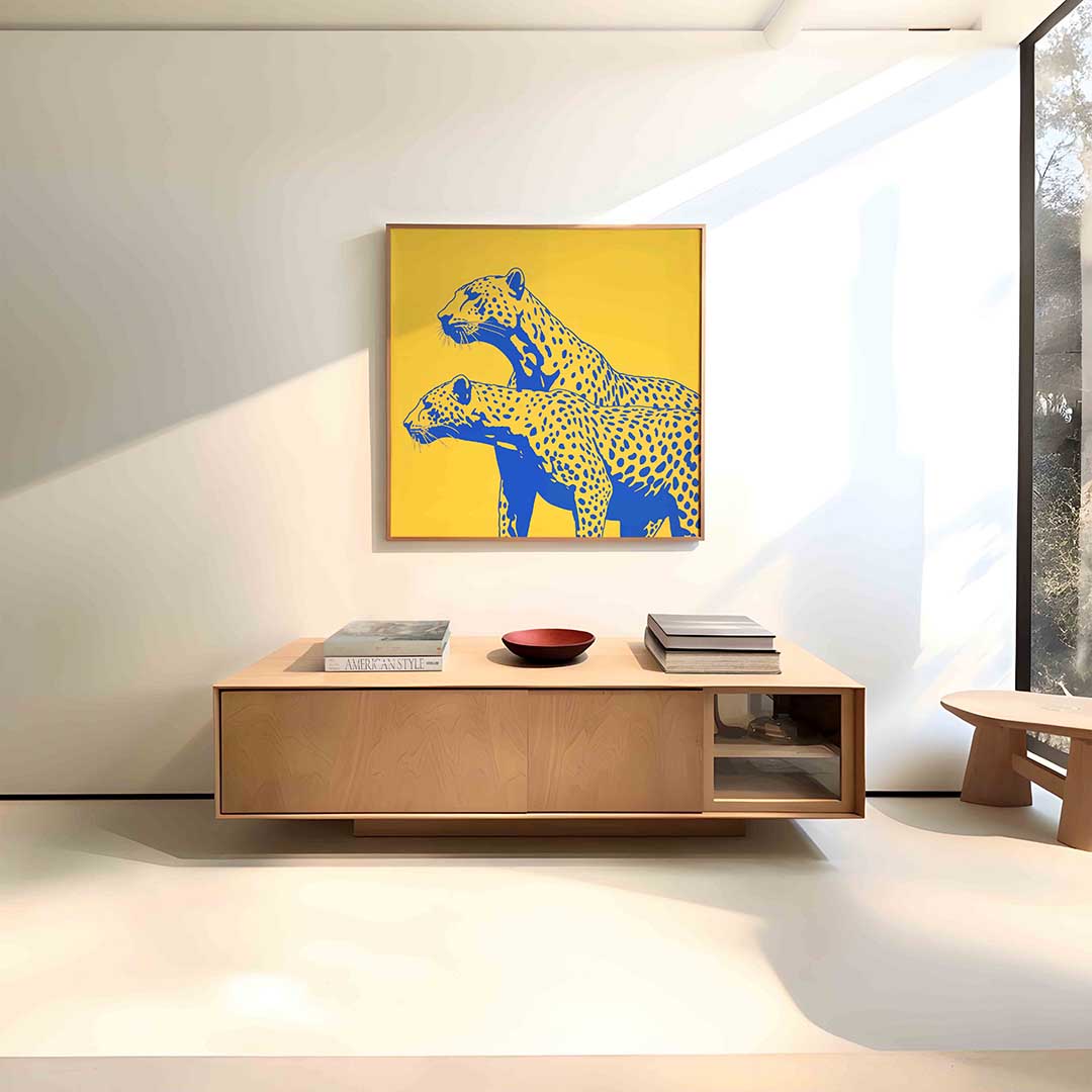 Twee luipaarden Poster