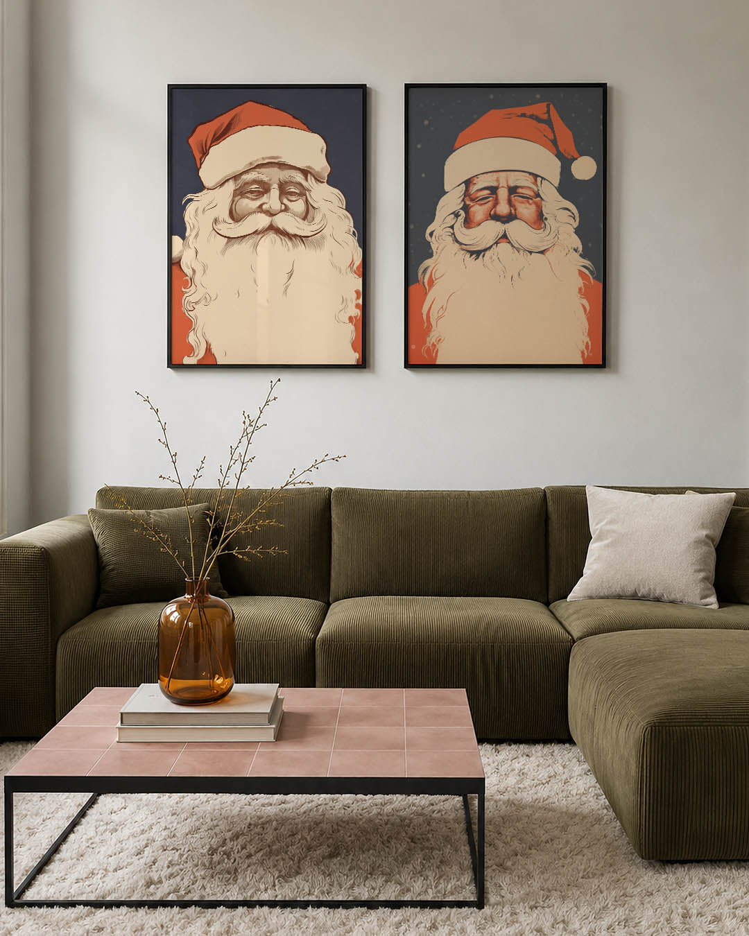 Kleurrijke kerstfiguur Posterset