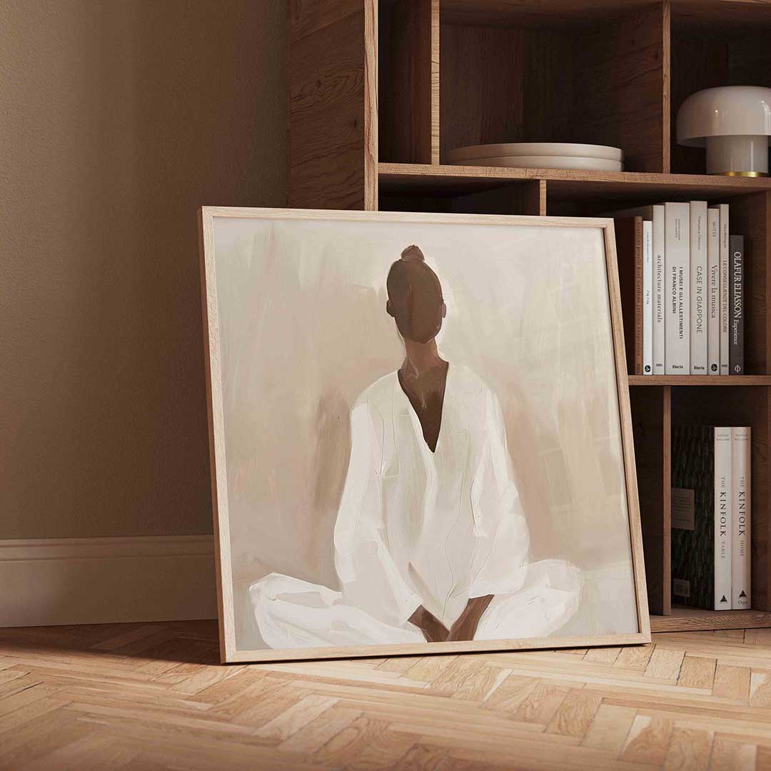 Zittende figuur Poster