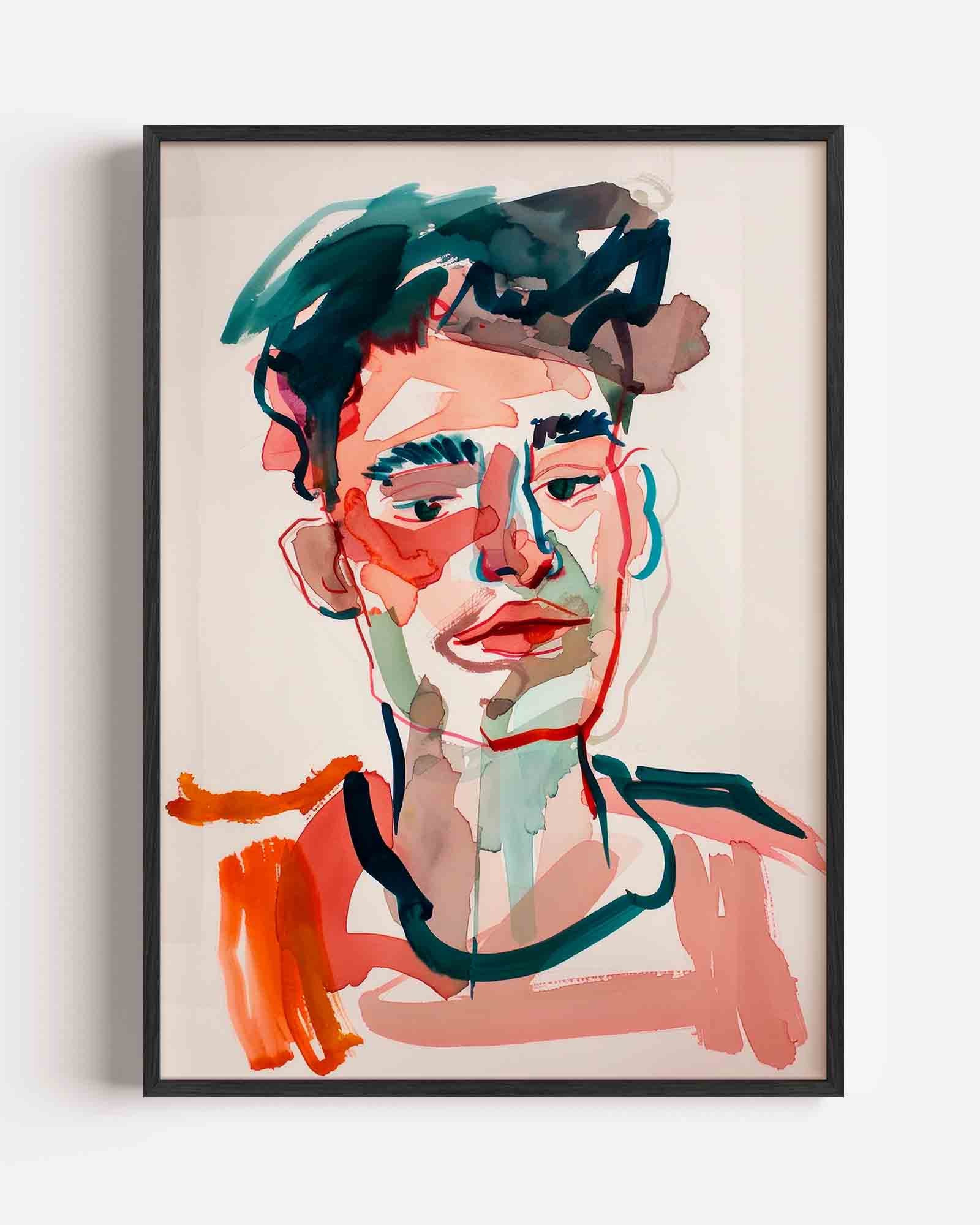 Abstracte portret Poster