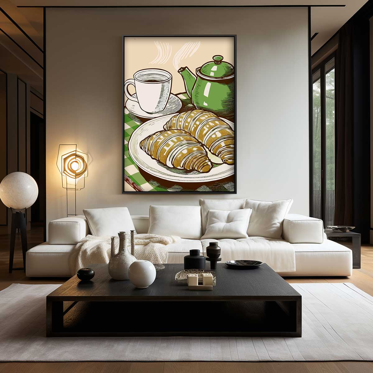 Ontbijt Sfeertje Kunstwerk-canvas-dibond-plexiglas-wanddecoratie-WallArtistic