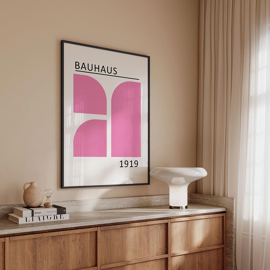Roze vlakverdeling Poster