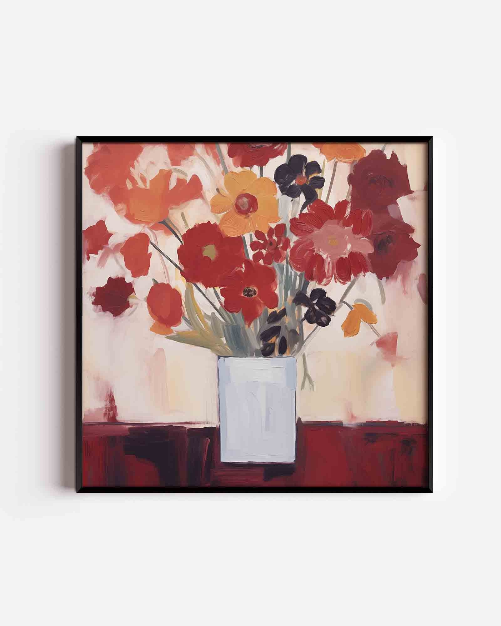 Bloemen in vaas Poster