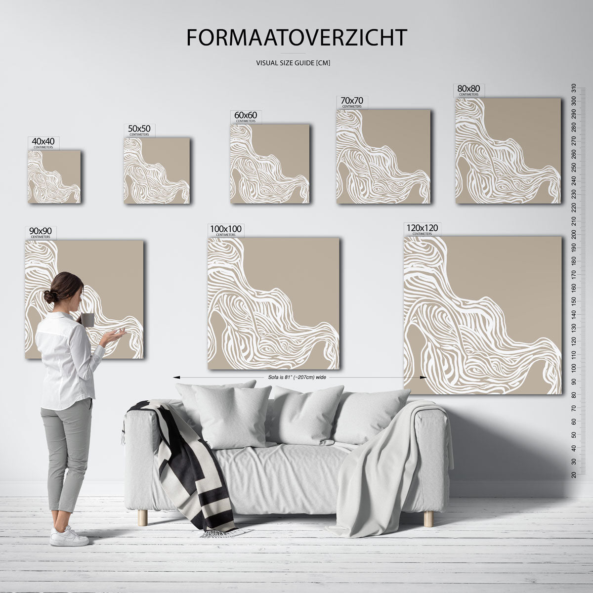 Golvende lijnen Poster