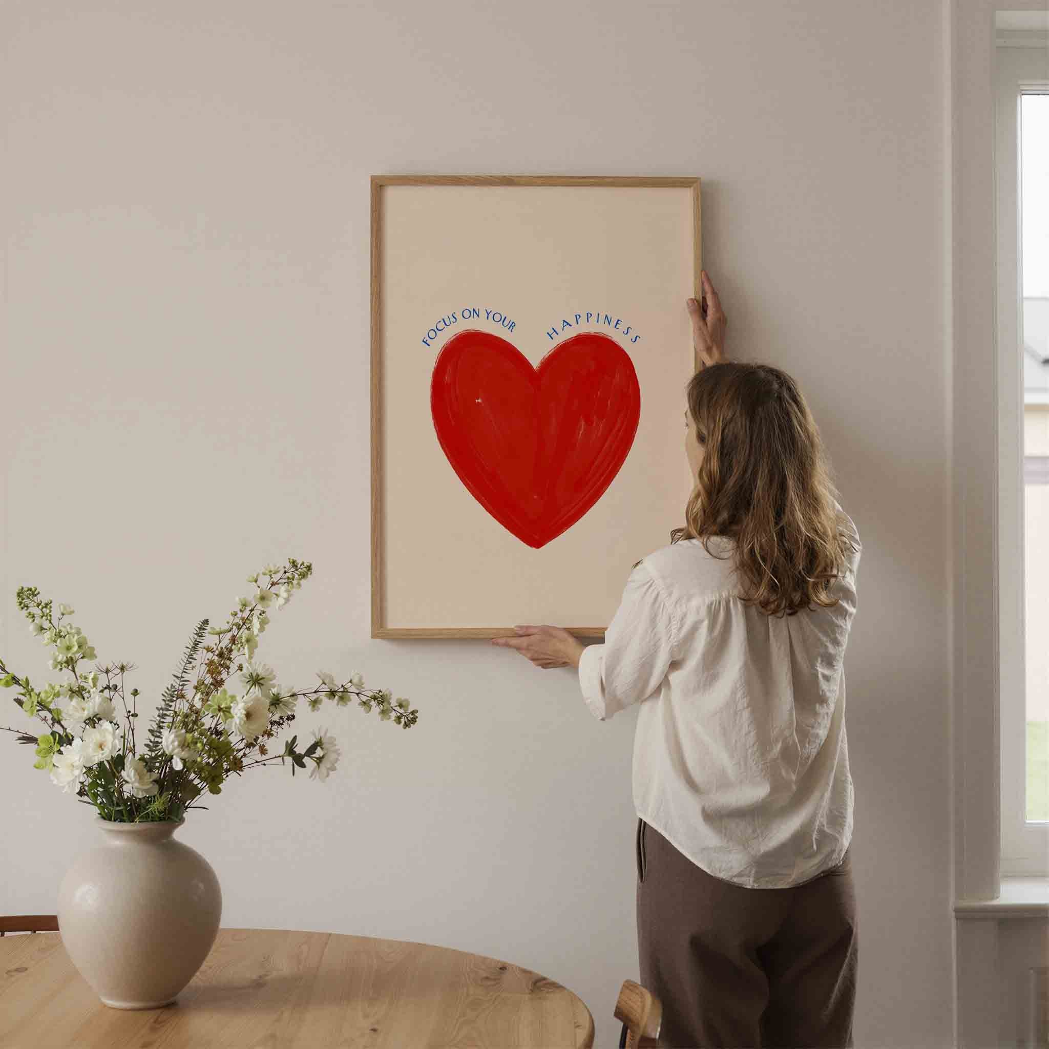 Rood hart Poster