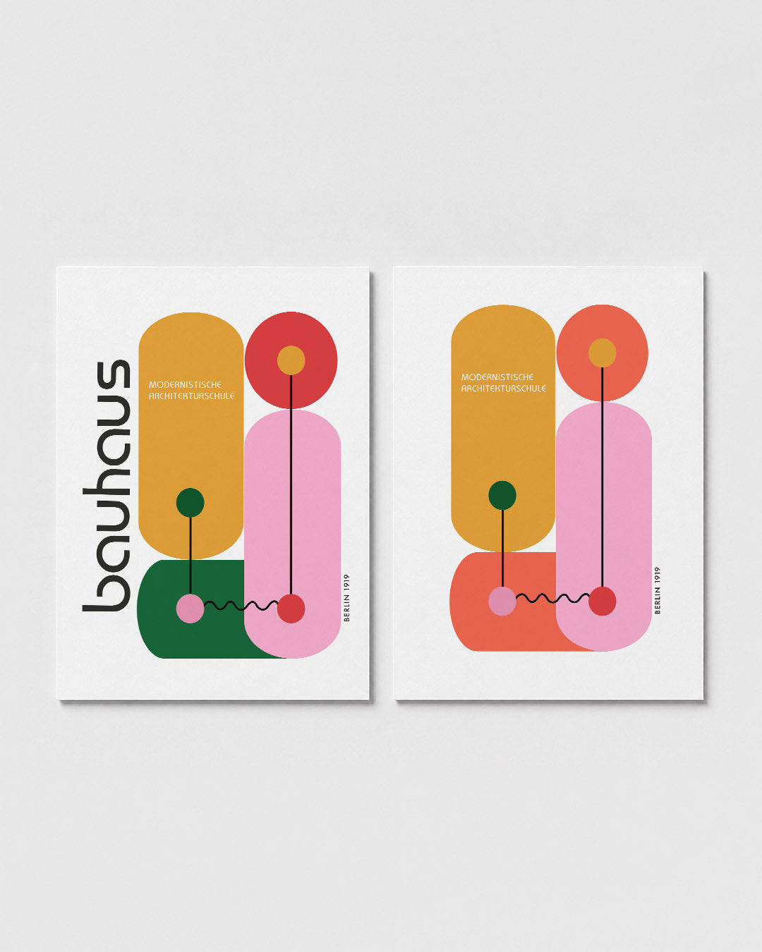 Vorm en kleurenspel Posterset