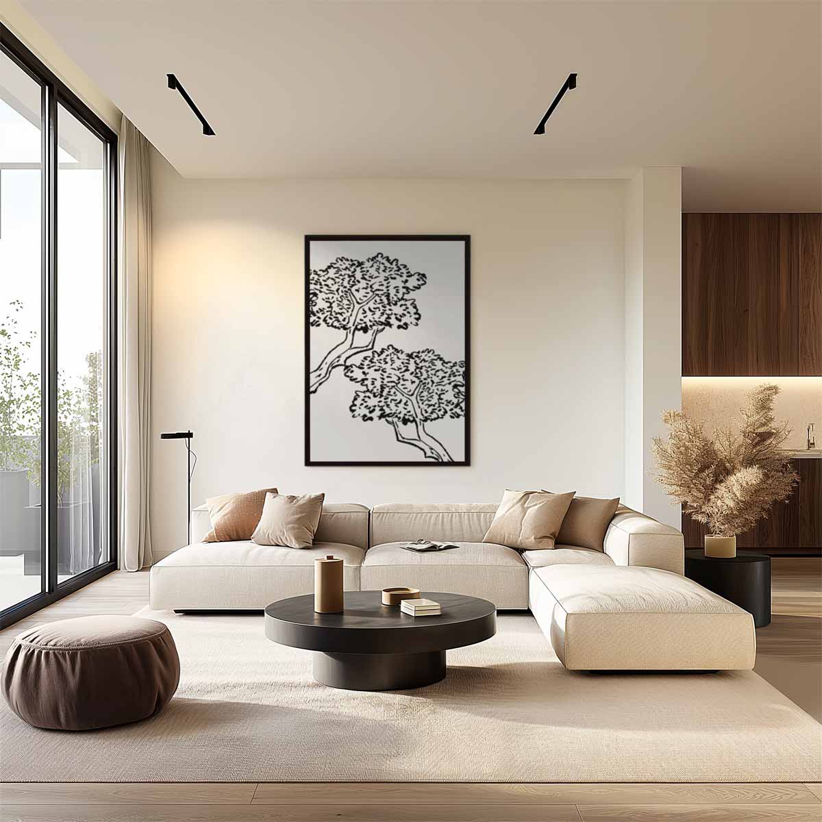 Dansende Bomen aan de Hemel Kunstwerk-canvas-dibond-plexiglas-wanddecoratie-WallArtistic