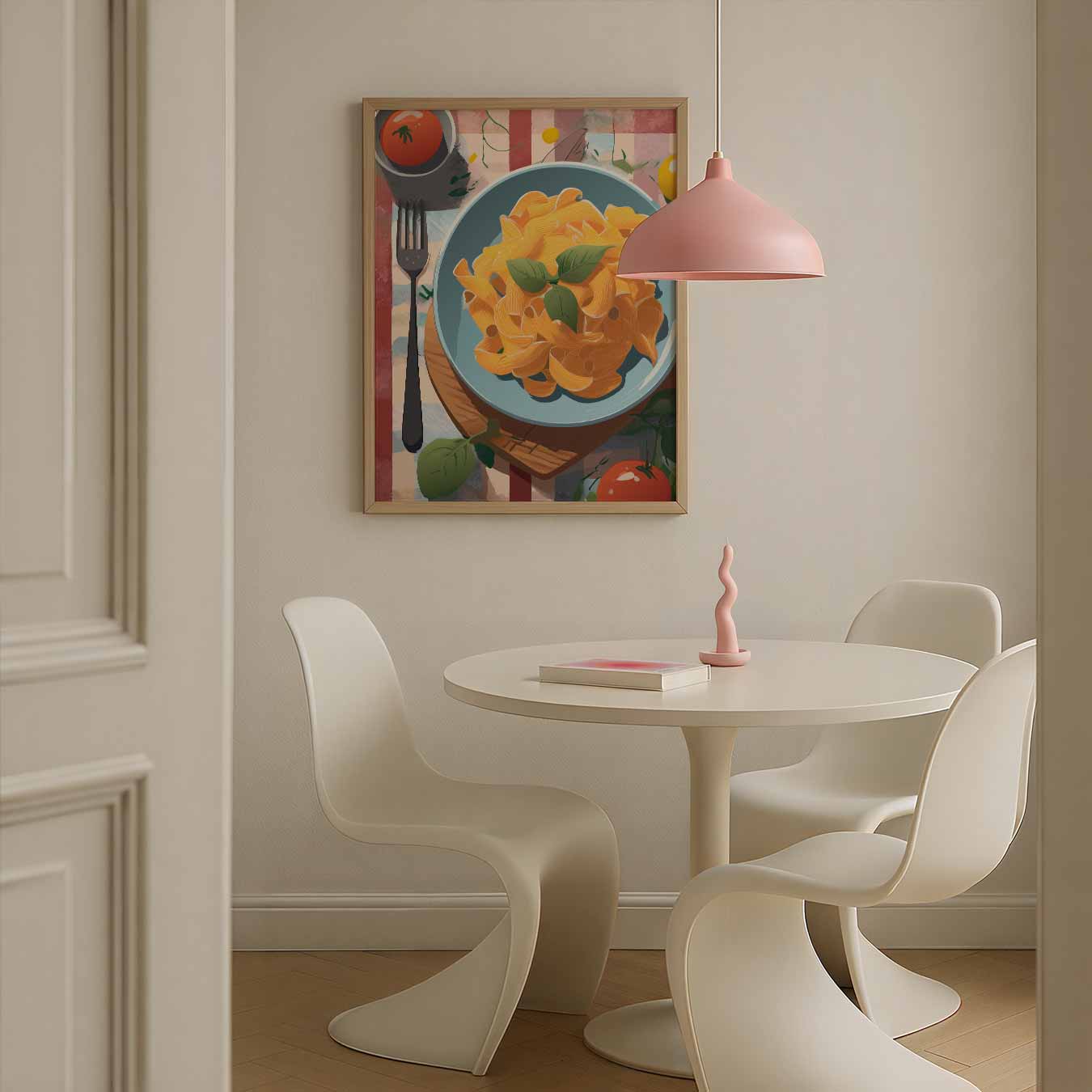 Vrolijke Italiaanse Pasta Poster-WallArtistic