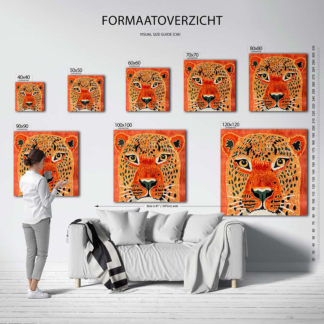 Levendige dierenprint Kunstwerk