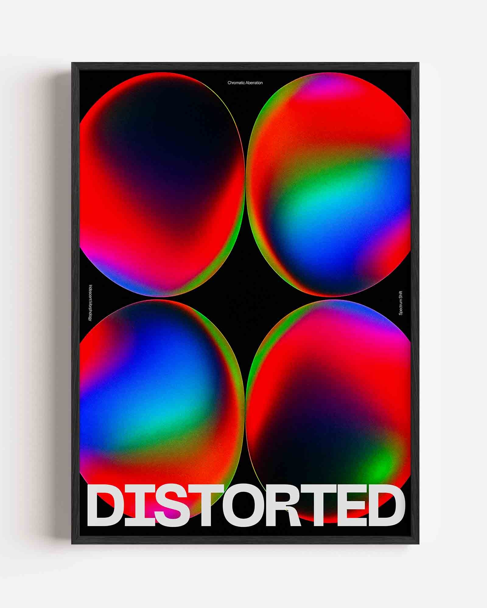 Distorted kleuren Poster