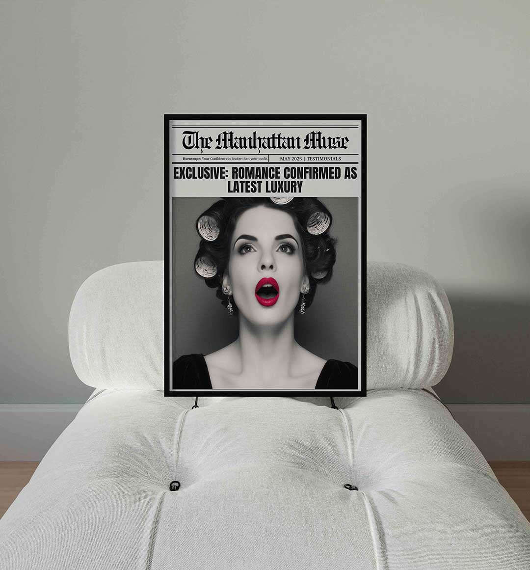 Vrouw met krulspelden Poster