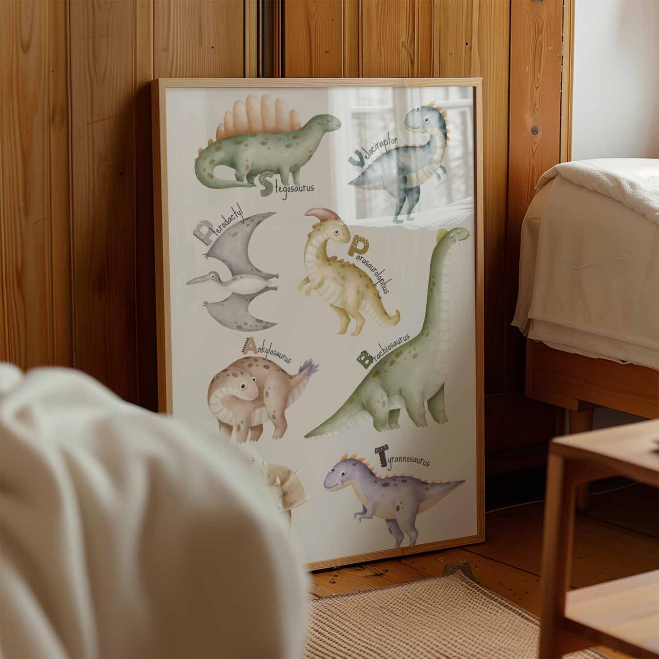 Dinosaurussen Illustratie Poster-WallArtistic