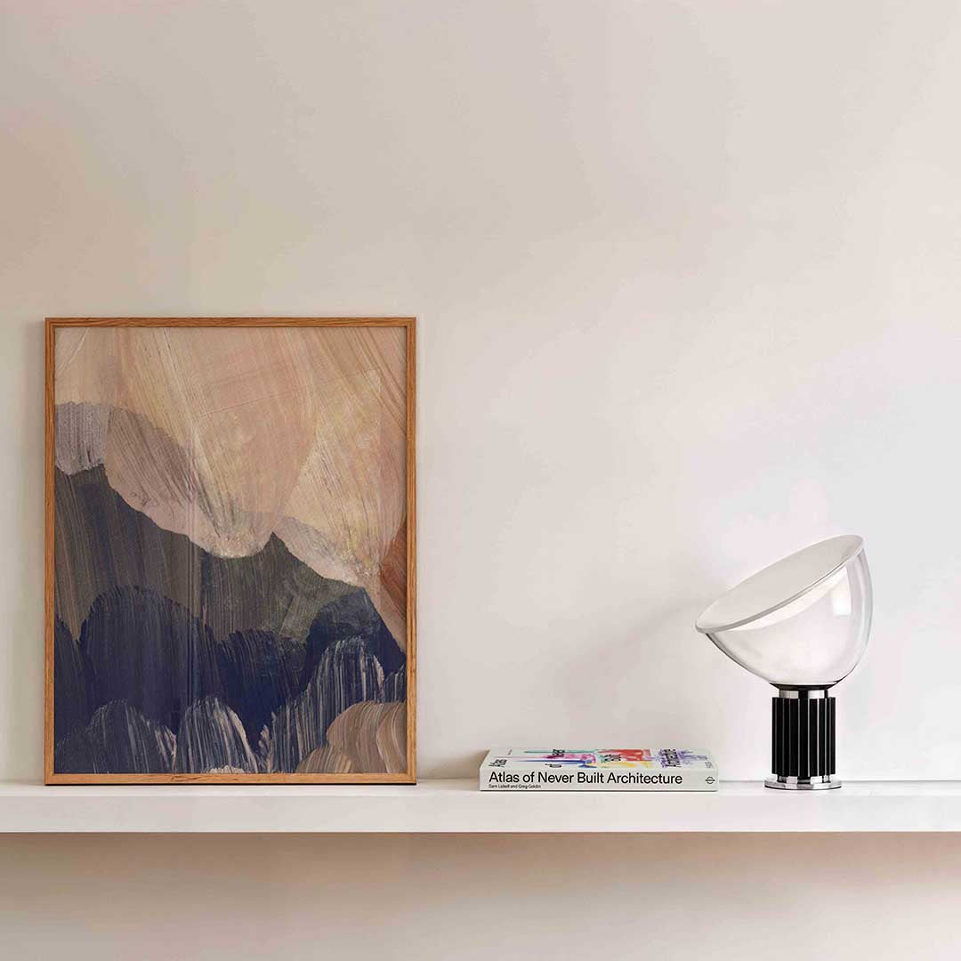Abstracte penseelstreken Poster