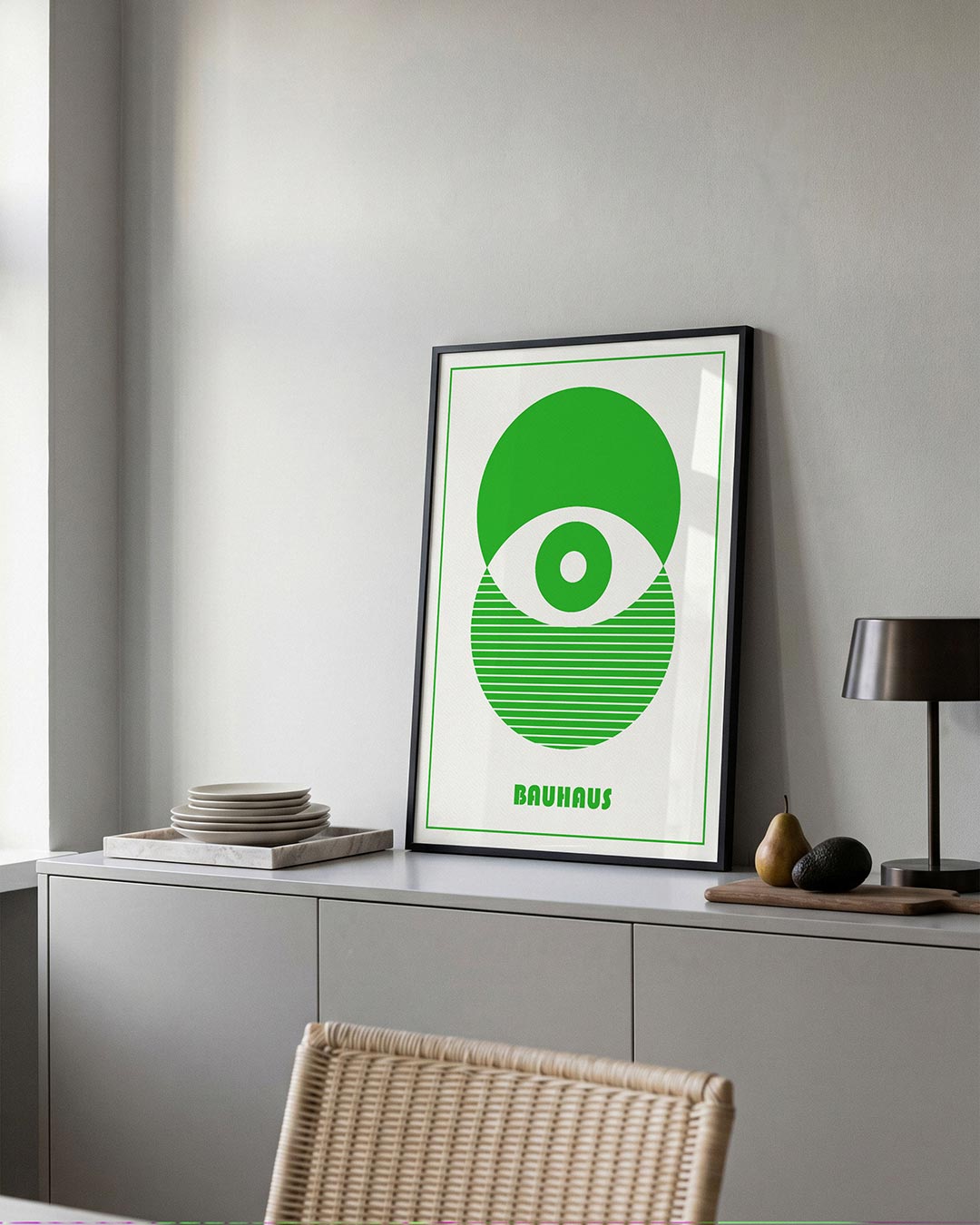 Groene cirkelpatronen Poster