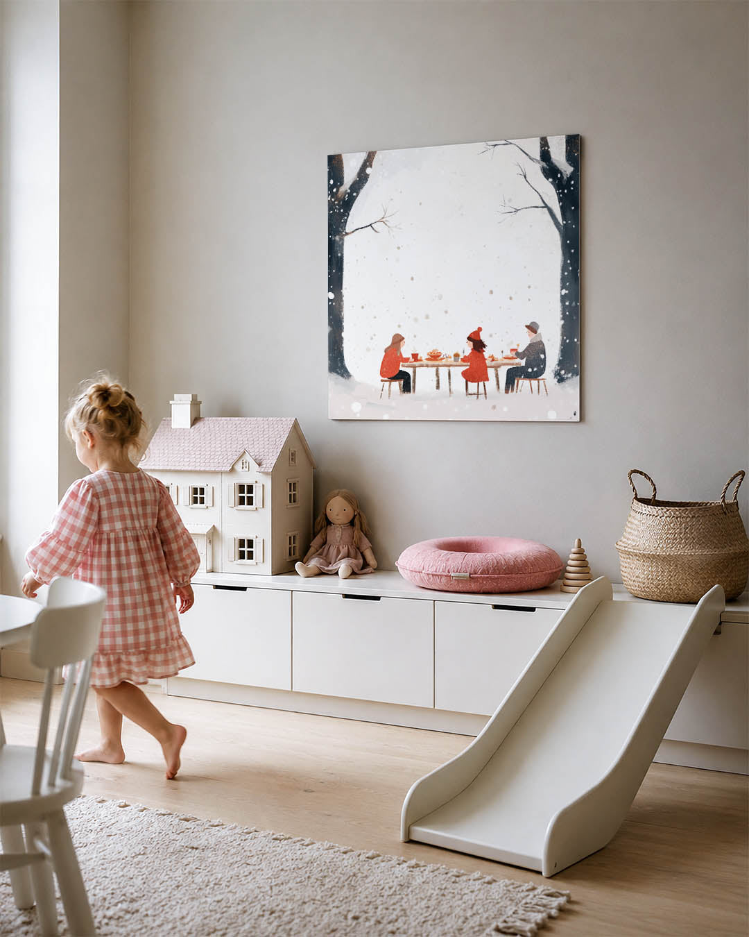 Winterse tafelscene Kunstwerk