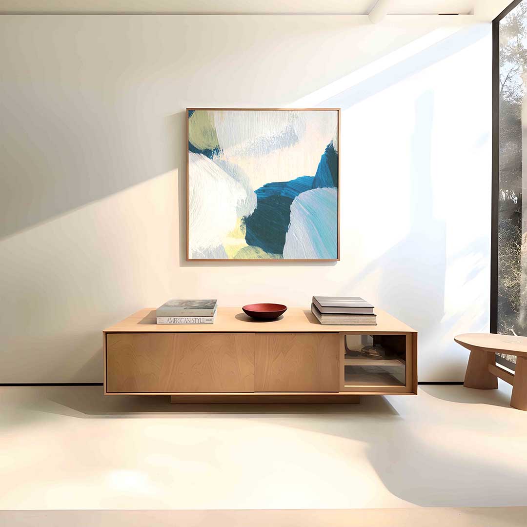 Abstracte penseelstreken Poster