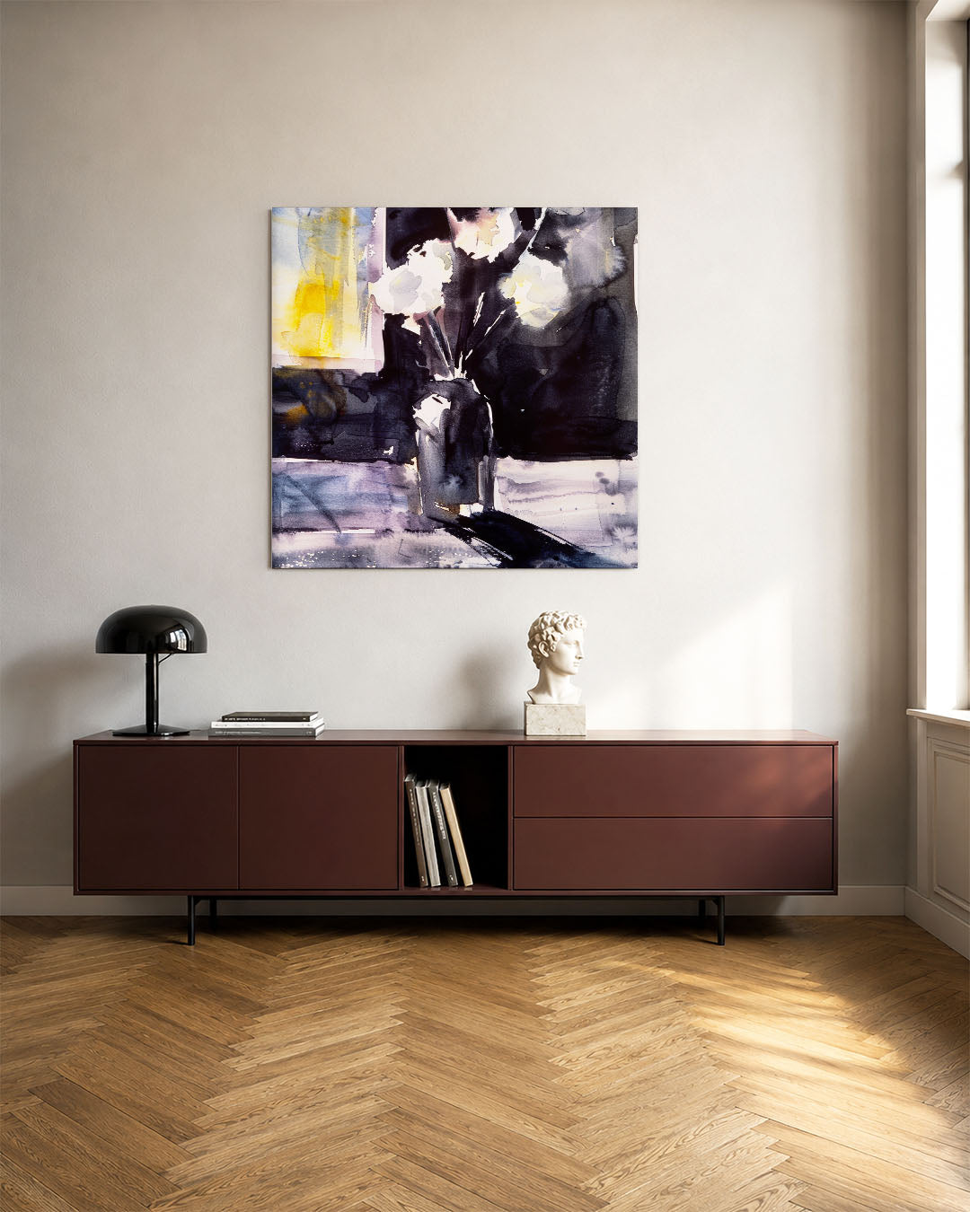 Expressieve bloemen Kunstwerk