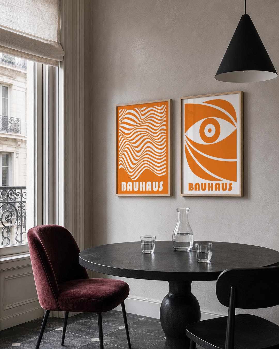 Golvend lijnenspel Posterset