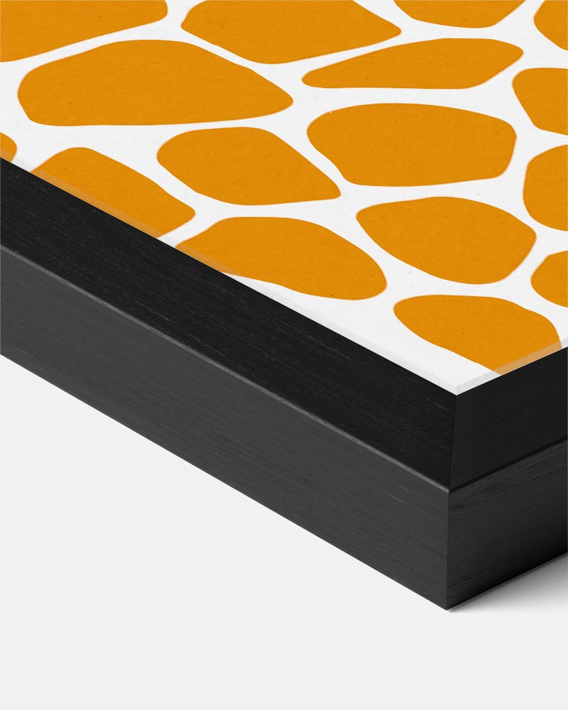 Stijlvolle Oranje Abstracte Poster-WallArtistic