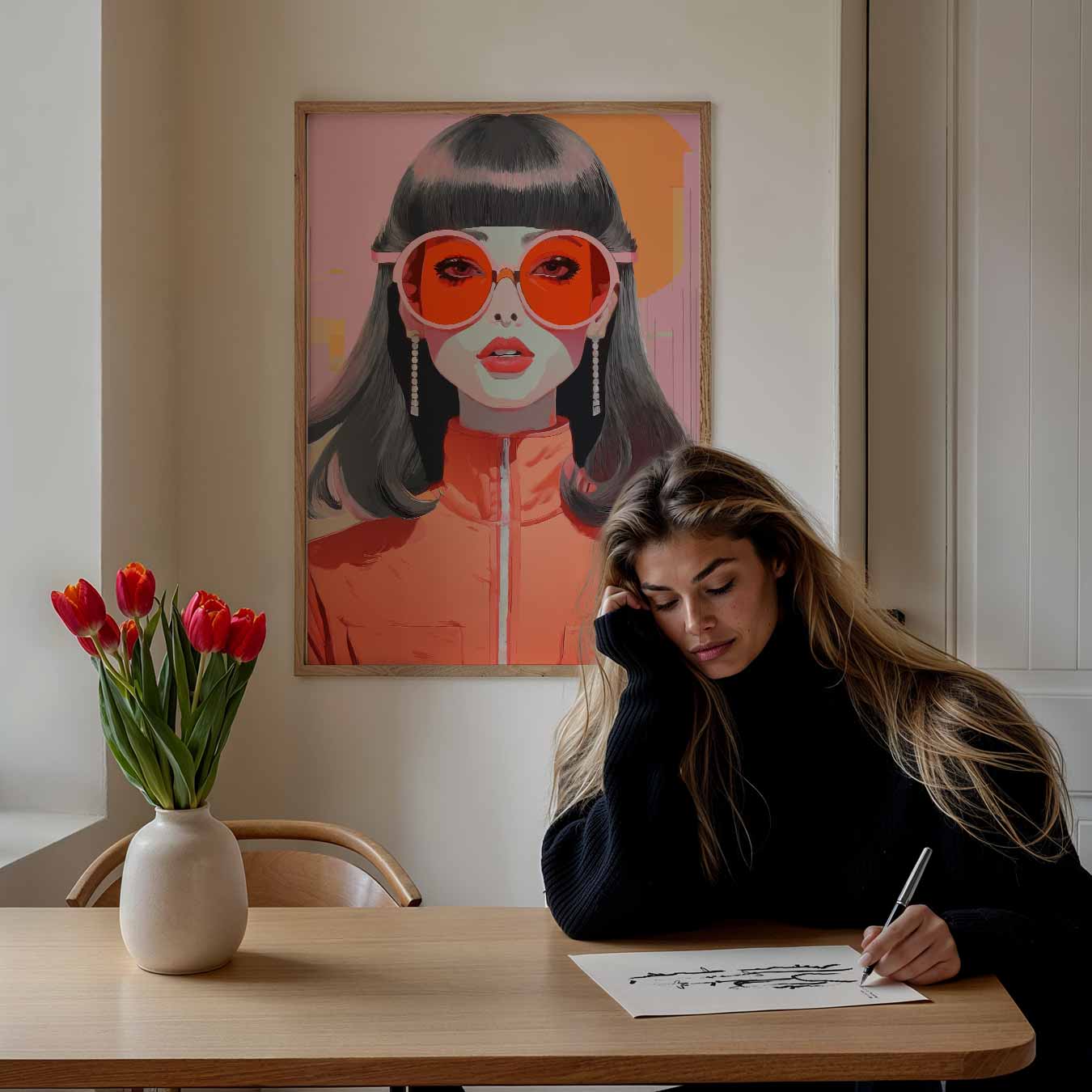 Stijlvolle Retro Fashion Poster-WallArtistic