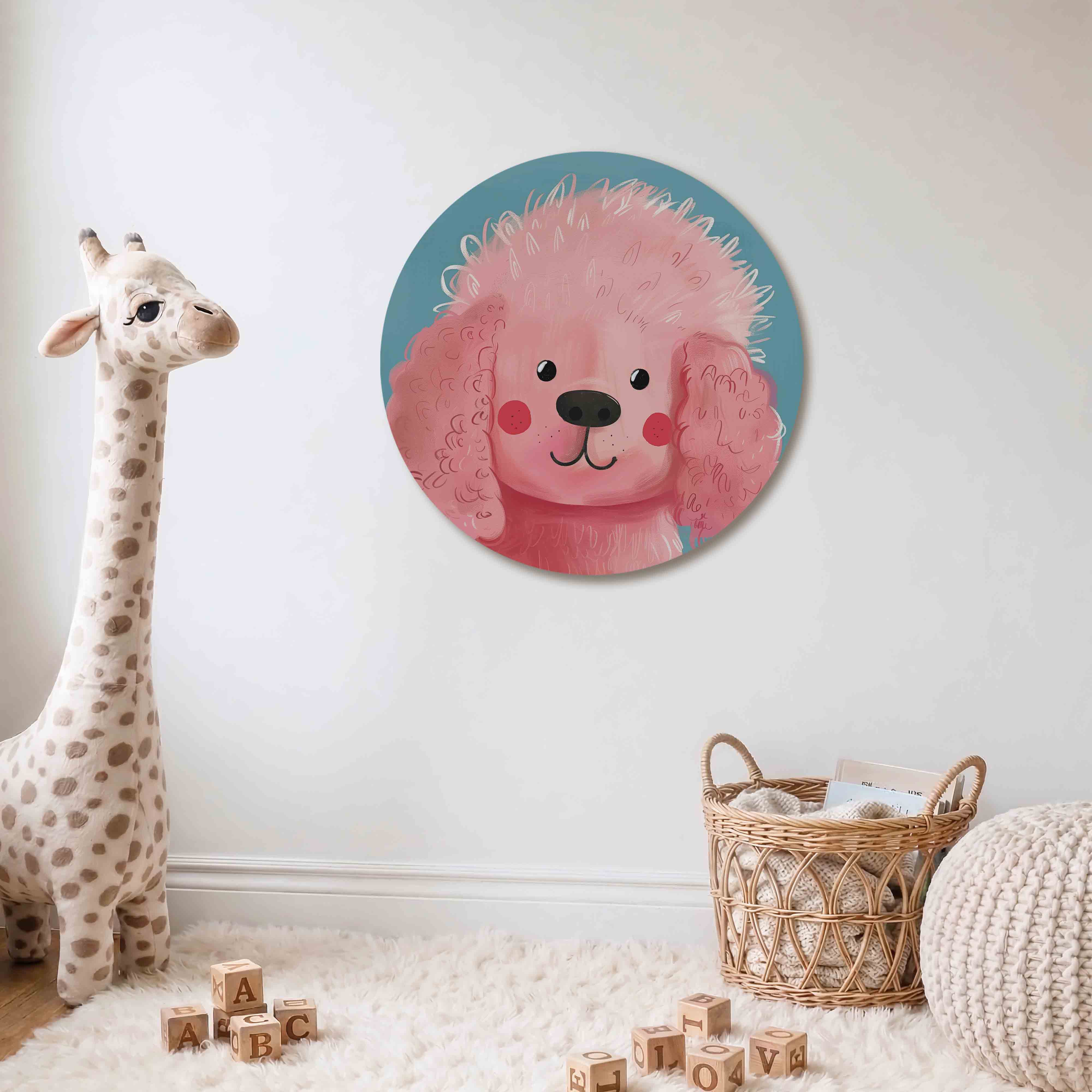 Roze hond Muurcirkel