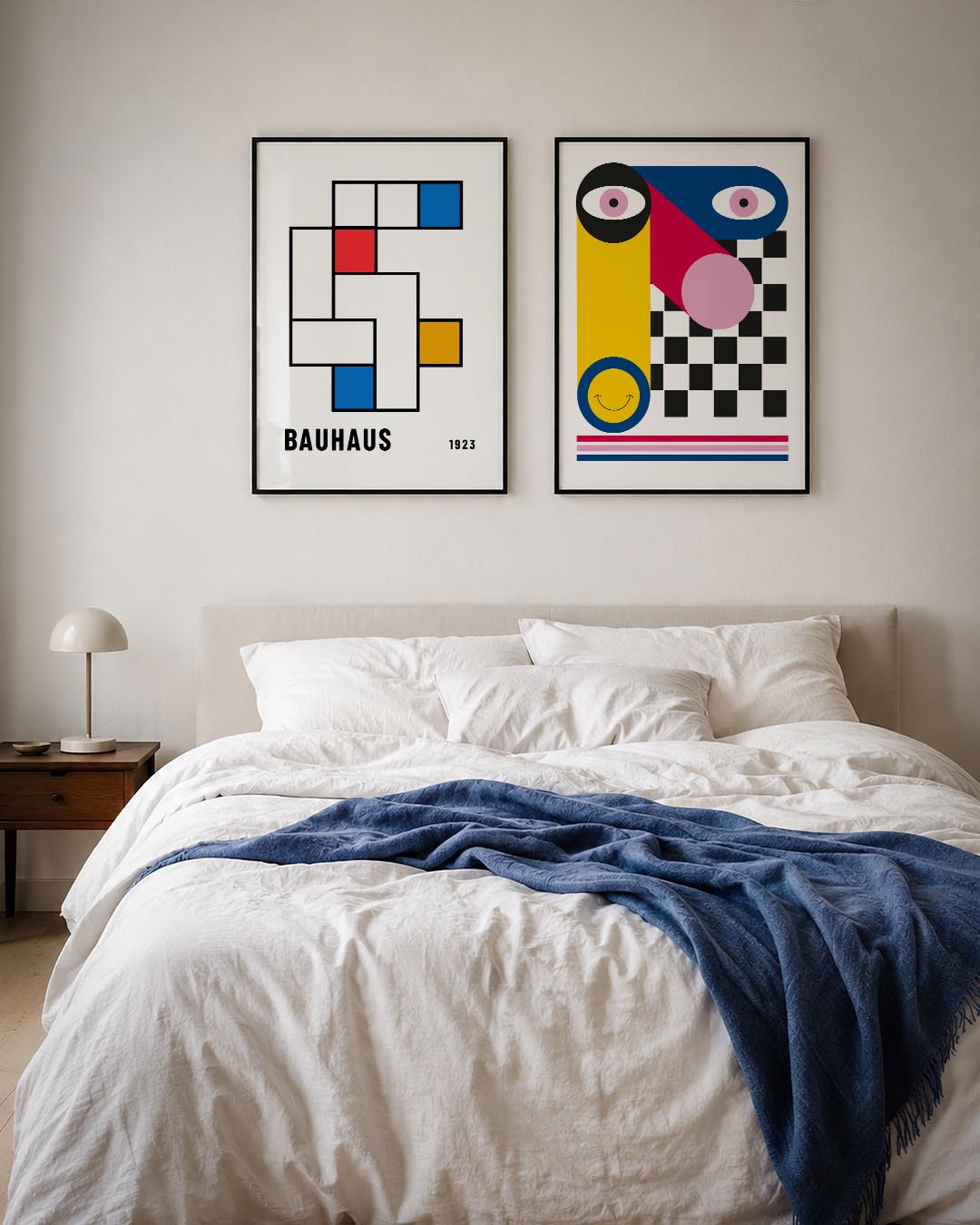 Kleurrijke vlakverdeling Posterset