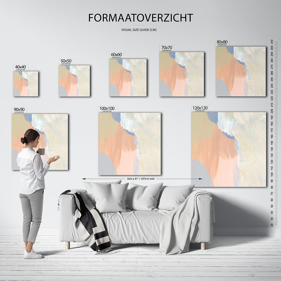 Zachte kleuren harmonie Kunstwerk