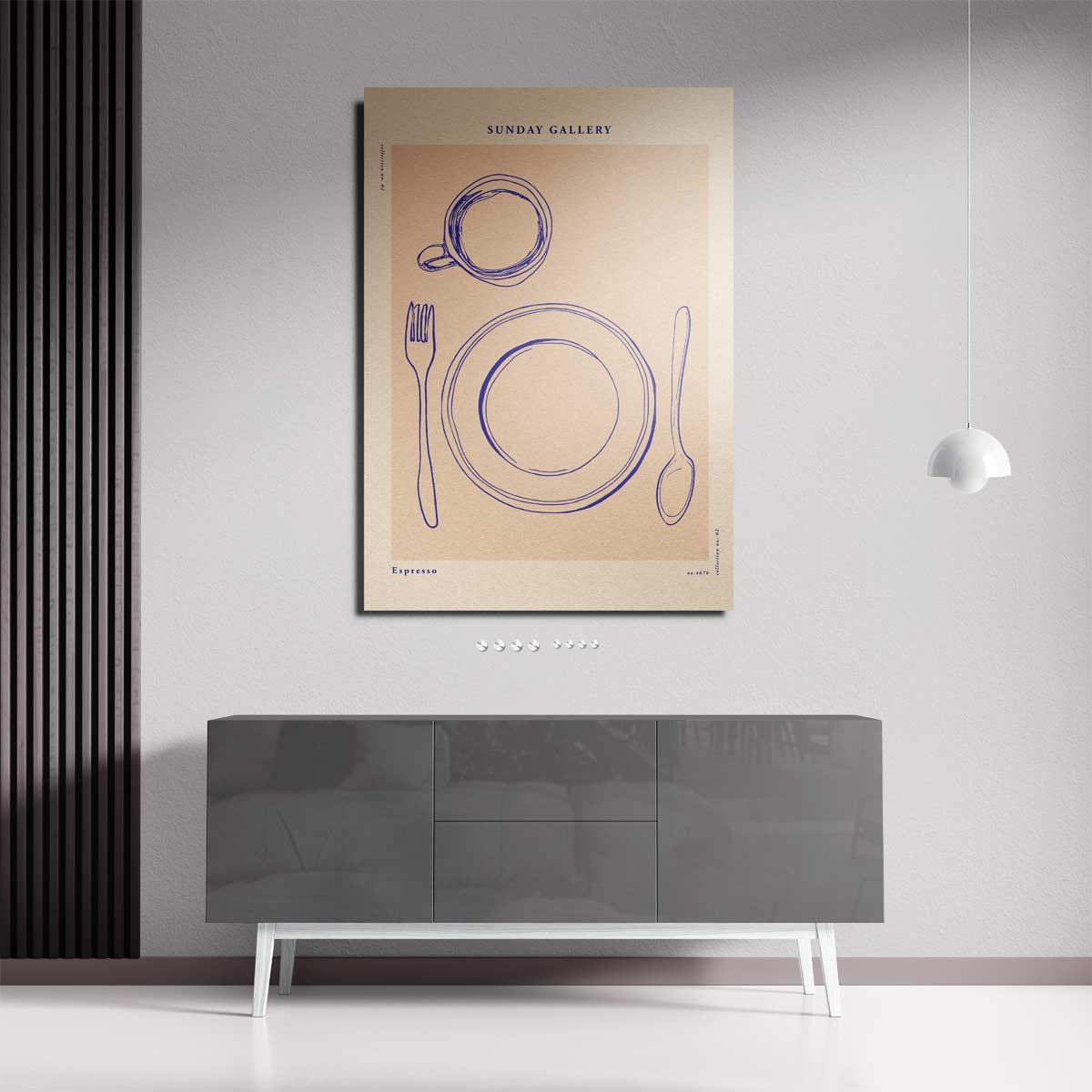 Minimalistisch Ontbijt Kunstwerk-canvas-dibond-plexiglas-wanddecoratie-WallArtistic