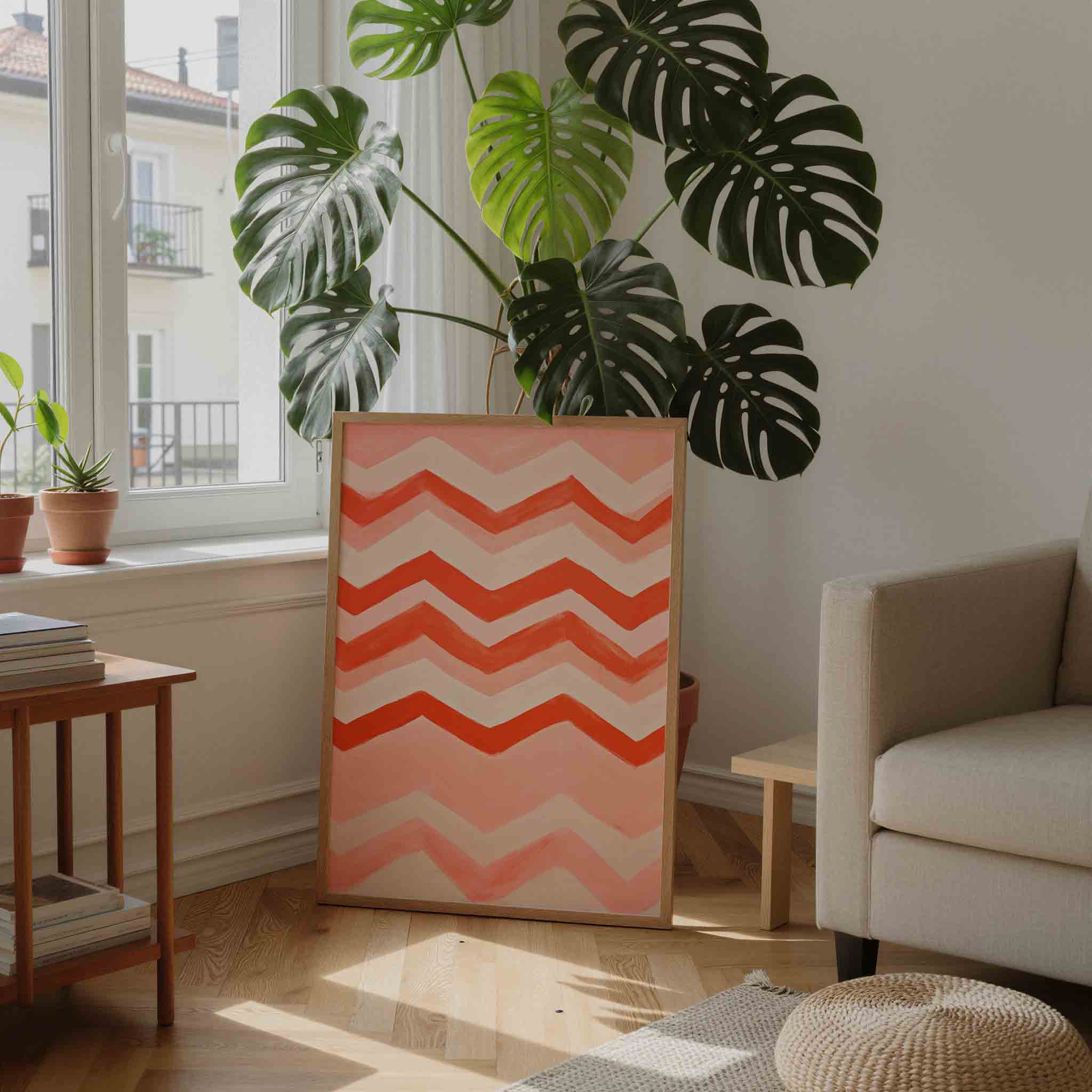 Zigzag patroon Poster