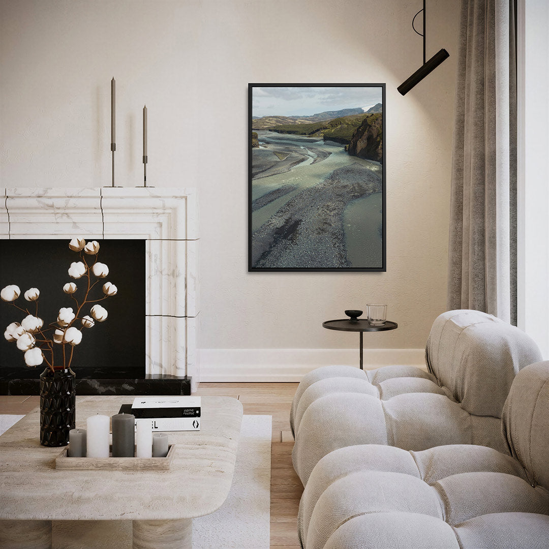 Rivierlandschap Kunstwerk