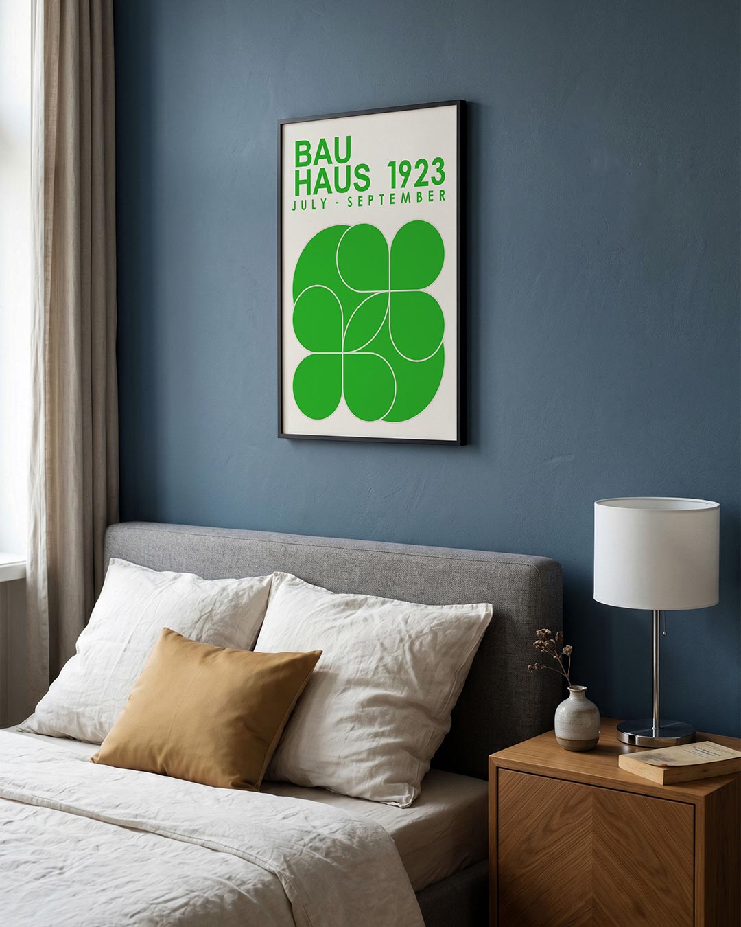 Groene vormencompositie Poster