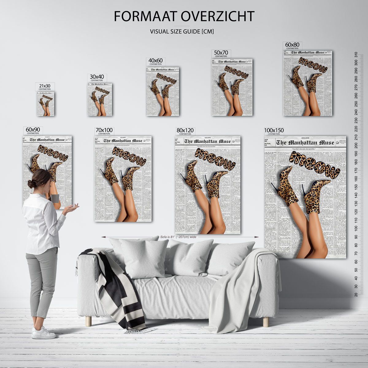 Luipaardprint laarzen Poster