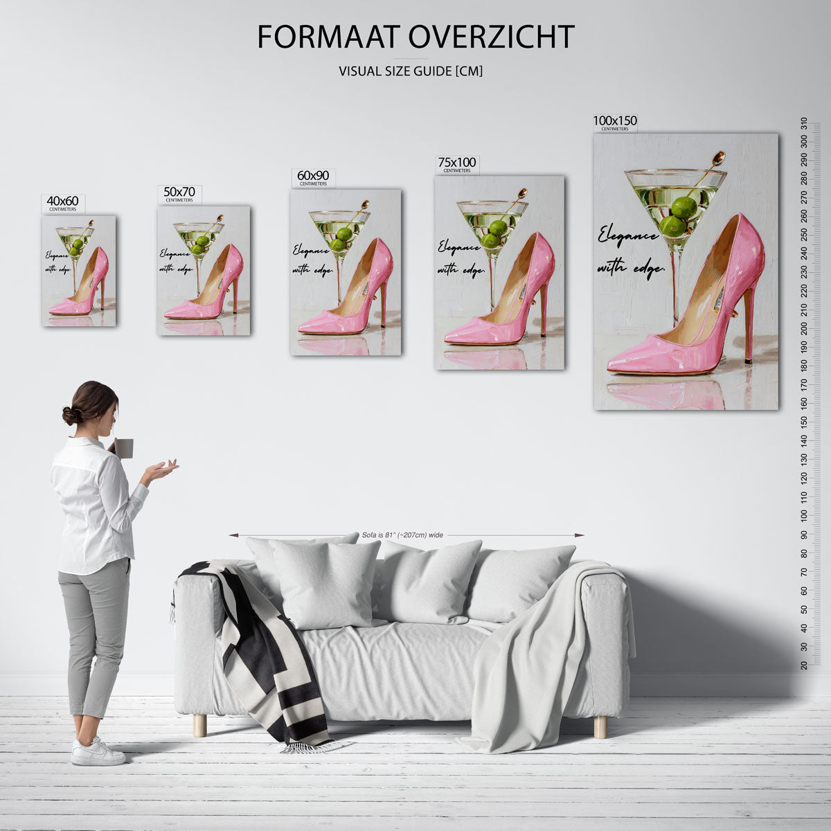 Schoen en cocktail Kunstwerk