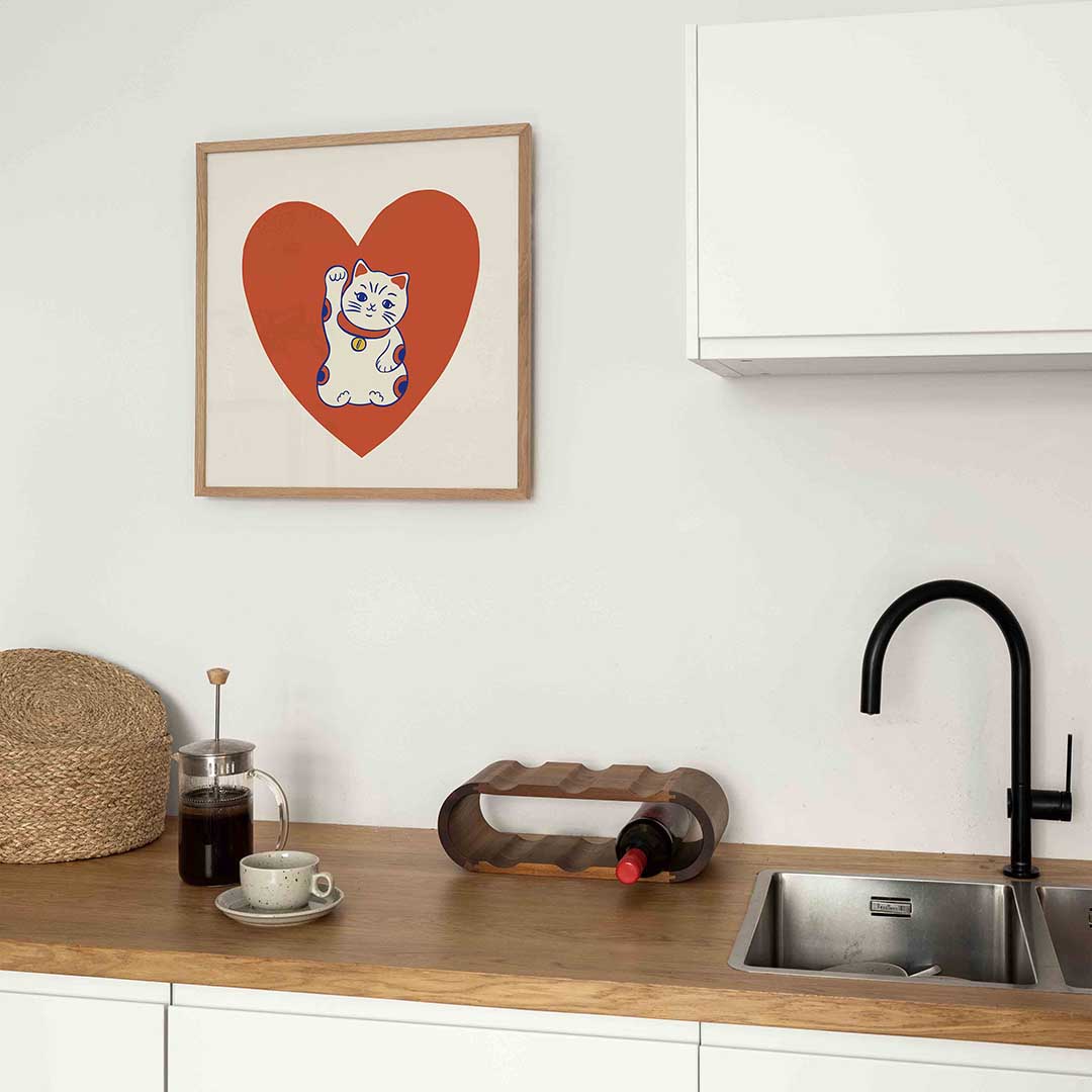 Kat met hart Poster