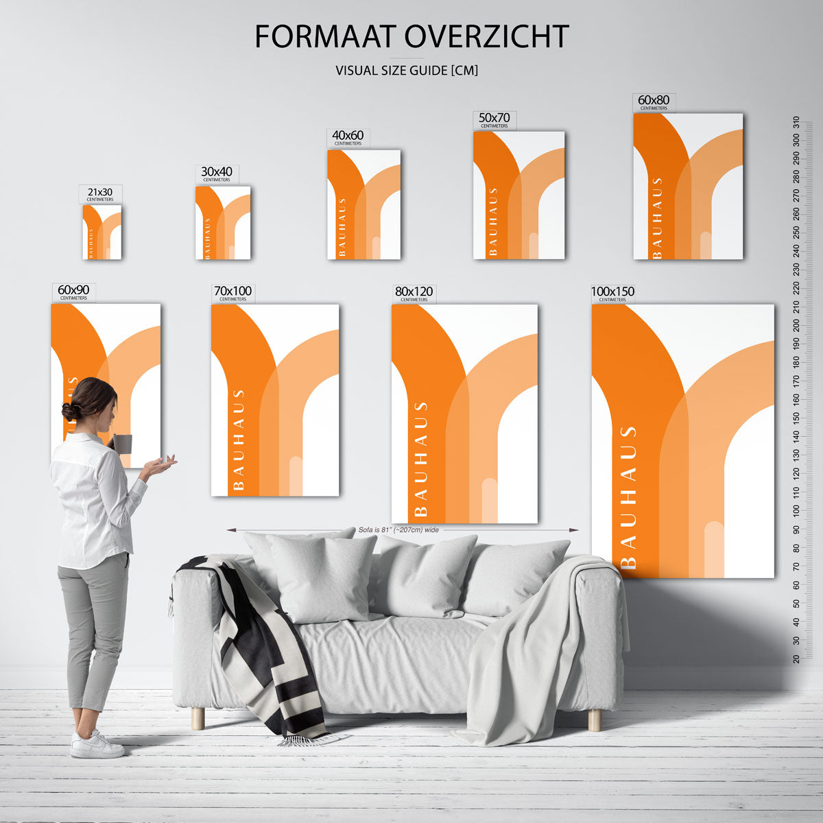 Kleurvlakken en lijnen Poster